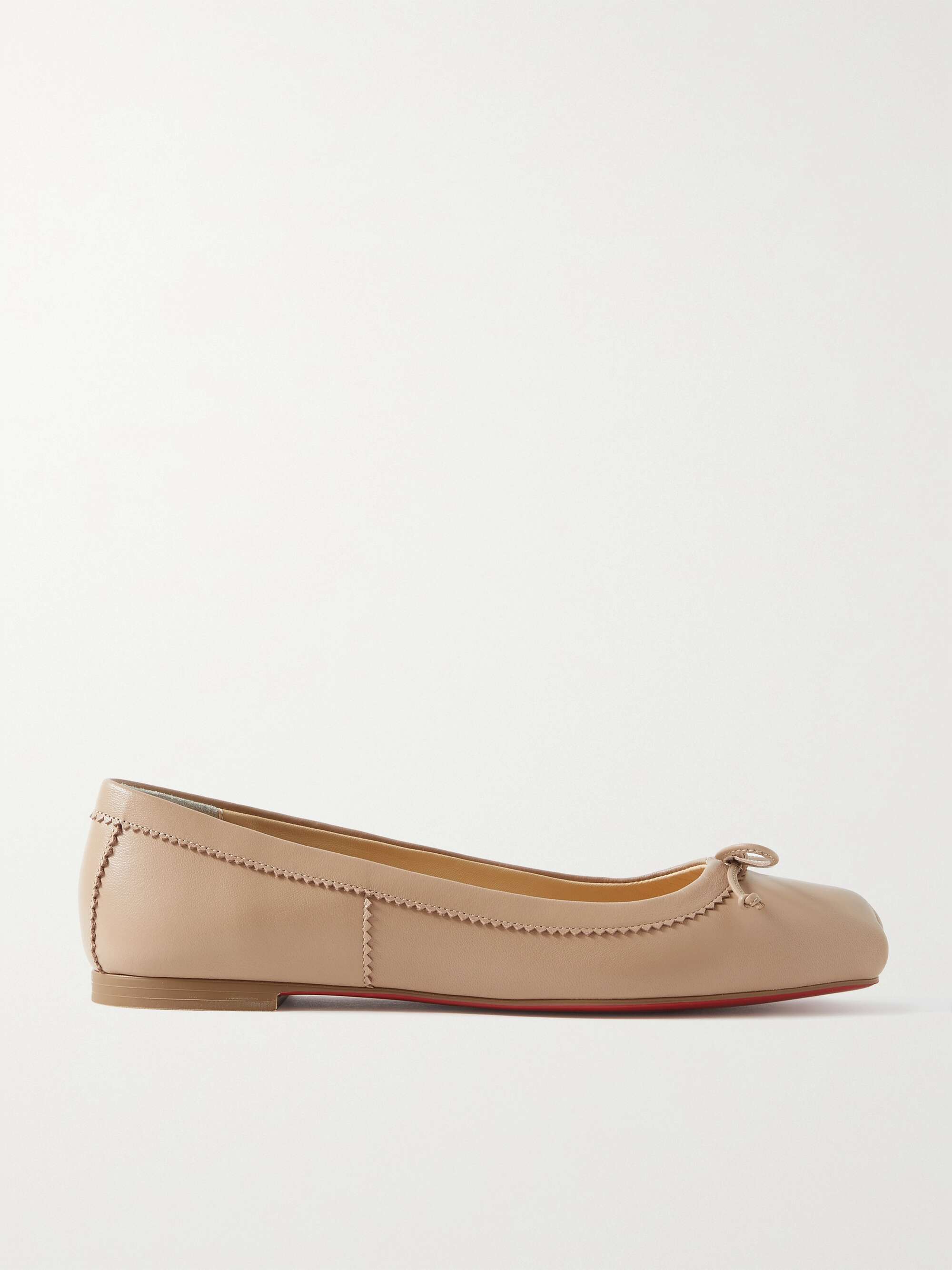 CHRISTIAN LOUBOUTIN Mamadrague leather ballet flats | NET-A-PORTER