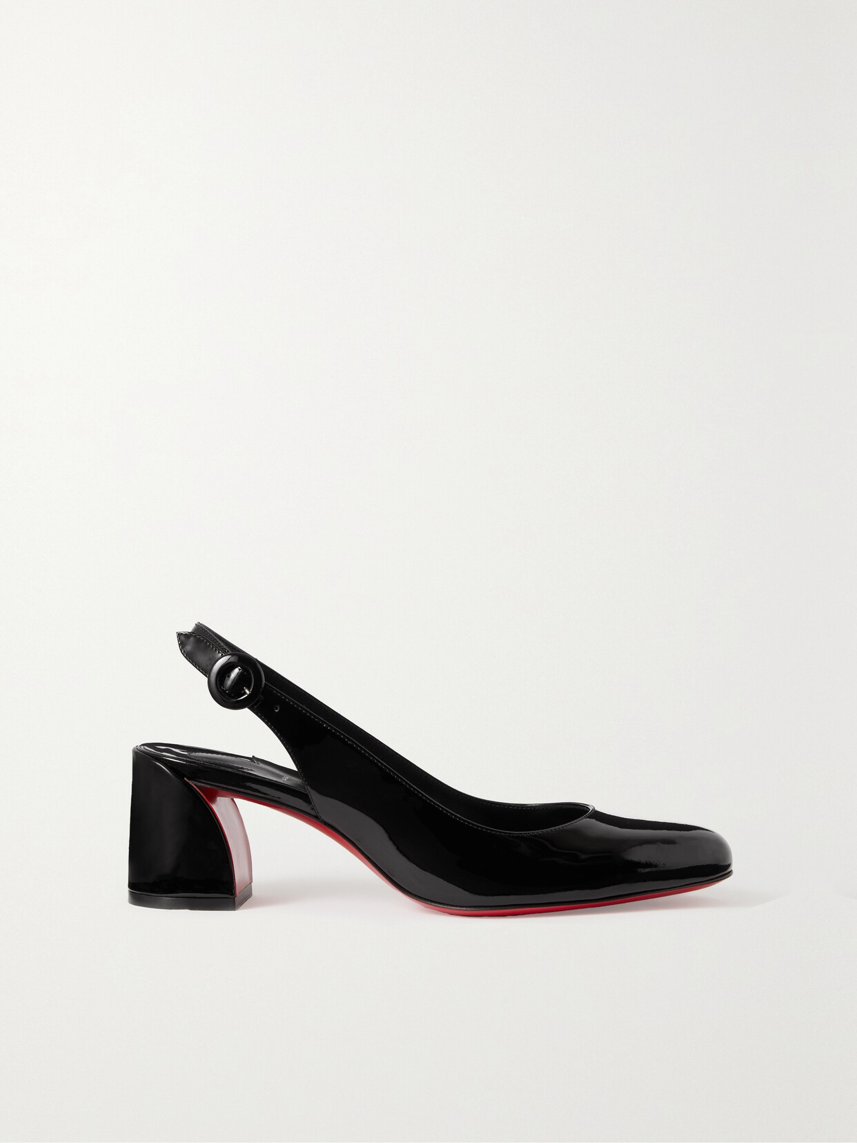 Christian Louboutin So Jane 55 Patent-leather Slingback Pumps - Black