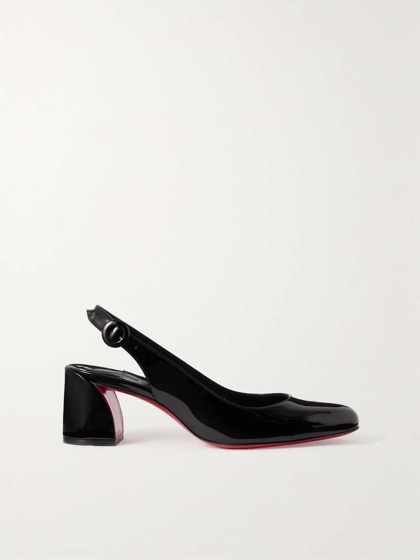 Christian Louboutin So Jane 55 Patent-leather Slingback Pumps