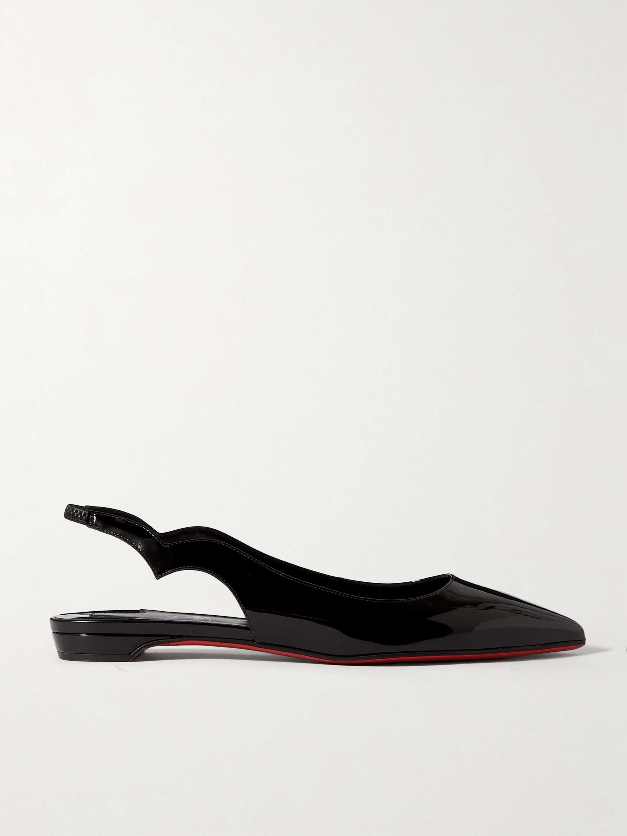 at opfinde Manhattan grill CHRISTIAN LOUBOUTIN Hot Chikita patent-leather slingback point-toe flats |  NET-A-PORTER