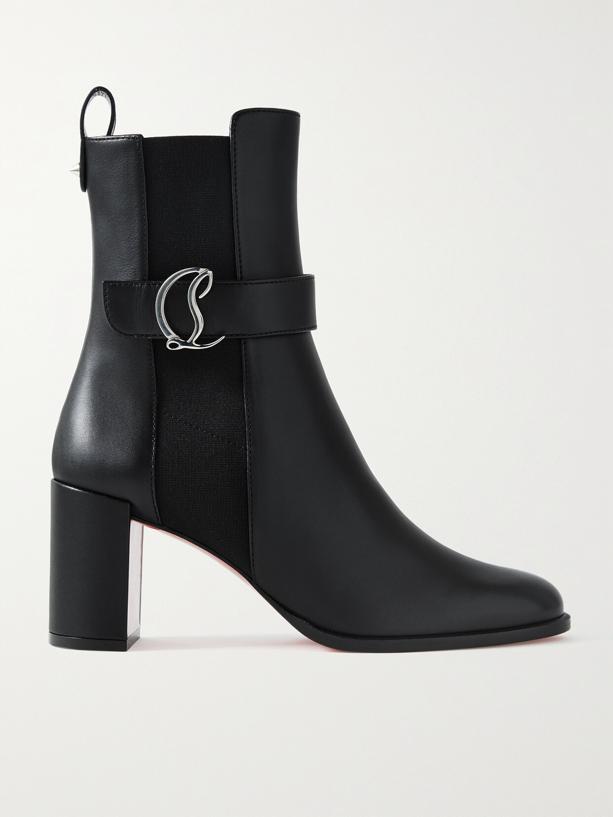 Christian Louboutin Black Cl Chelsea Boots In Black