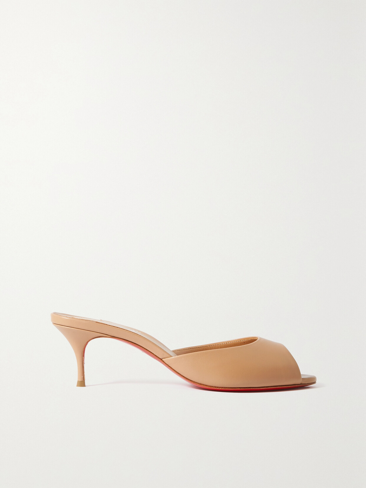 Christian Louboutin - Me Dolly 55 Leather Mules - Neutrals