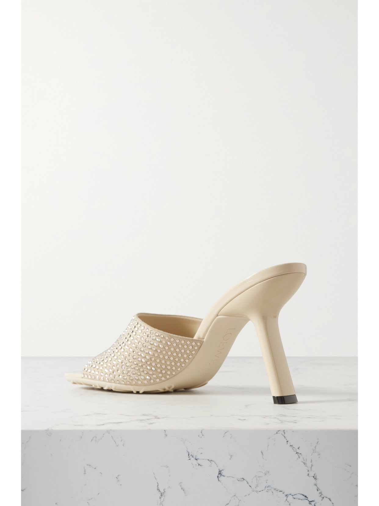 Petal Crystal-Embellished Mules