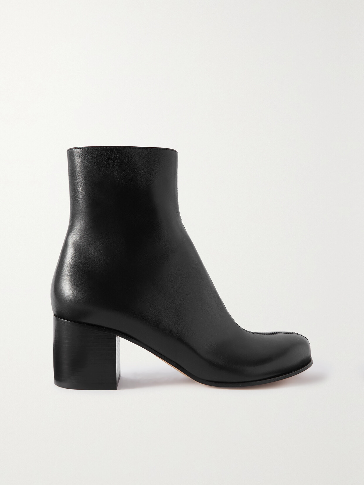 Shop Loewe Terra Leather Ankle Boots In Black