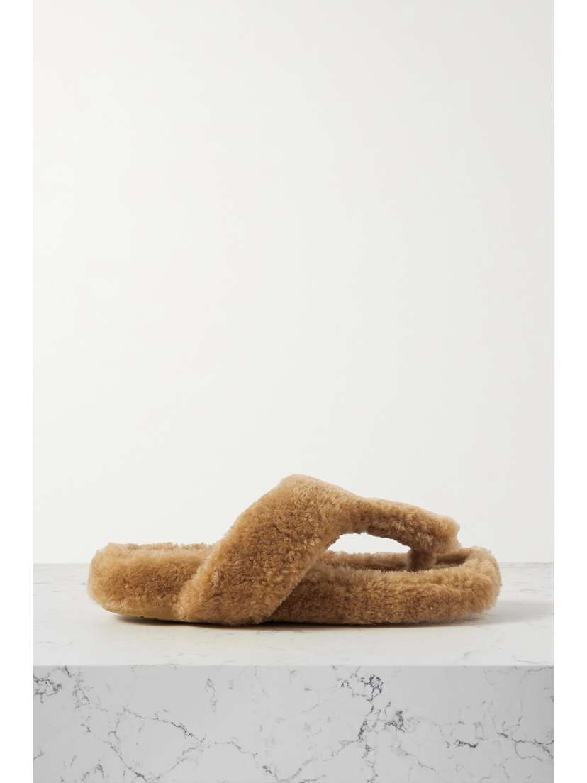 Loewe — Shearling sandals