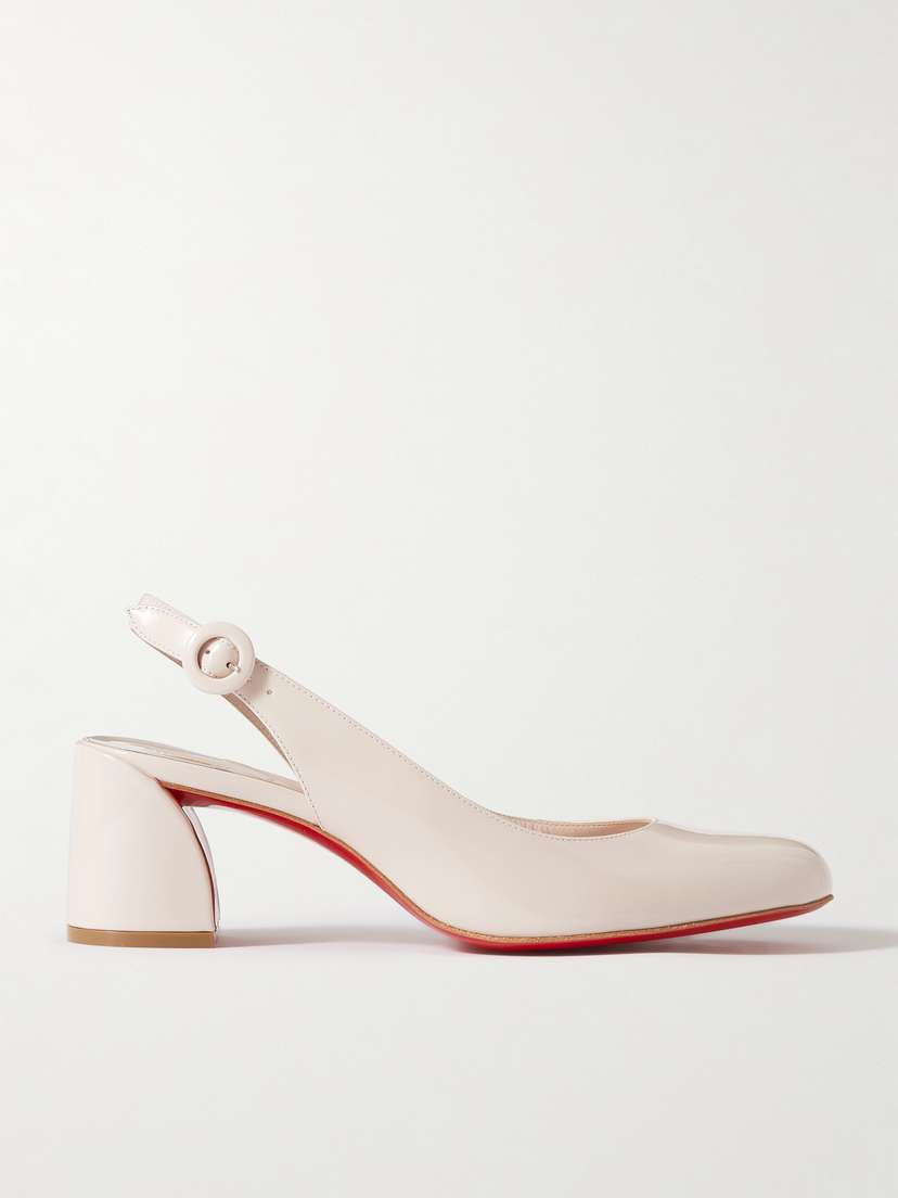 Christian Louboutin So Jane 55 Patent-leather Slingback Pumps - IT34