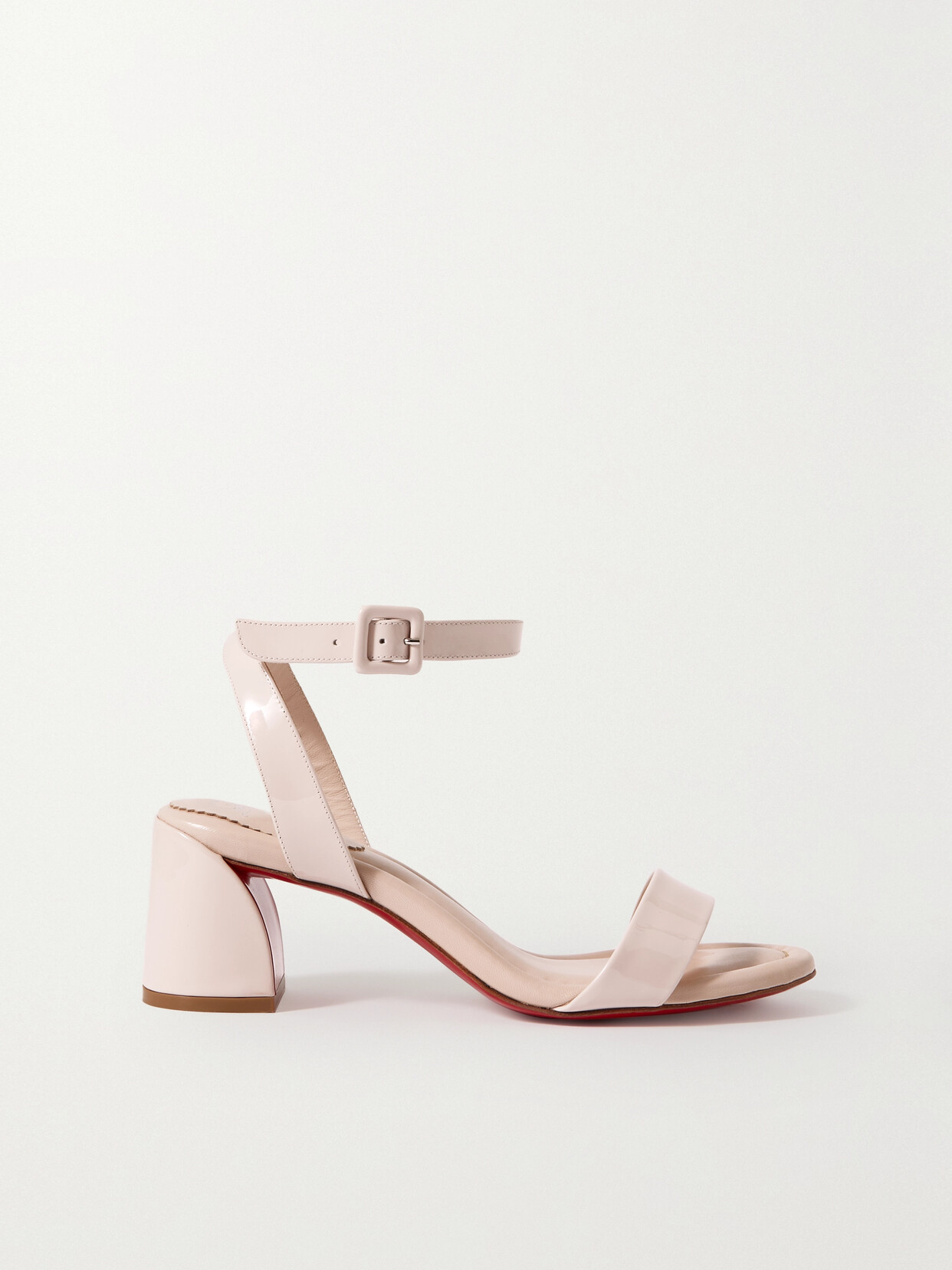 Christian Louboutin Miss Sabina 55 Patent-leather Sandals - Off-white