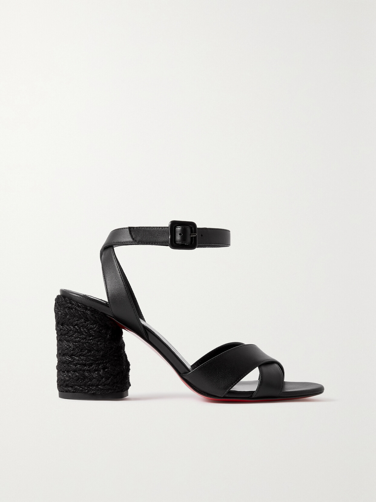 Christian Louboutin Summer Mariza 85 Leather And Raffia Sandals