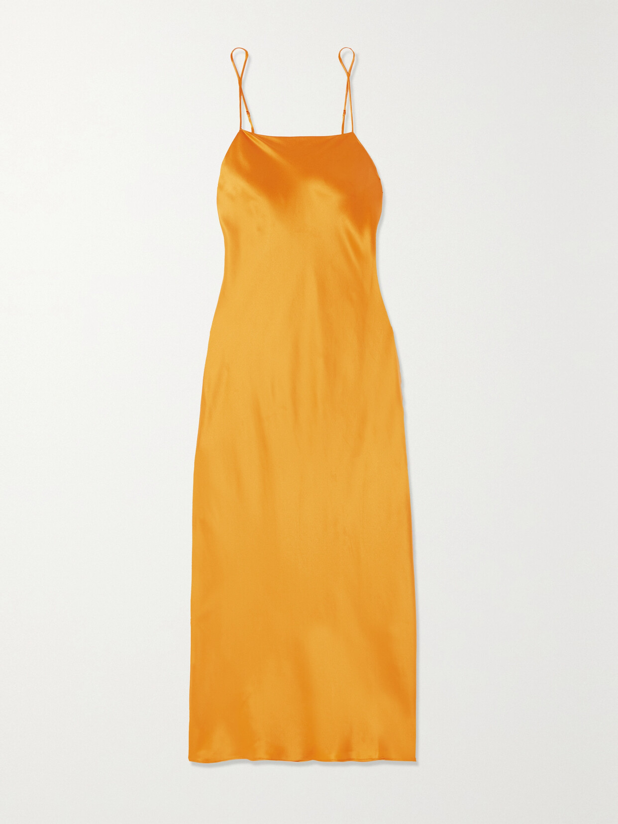 Olivia von Halle Icon Silk-satin Nightdress - Orange