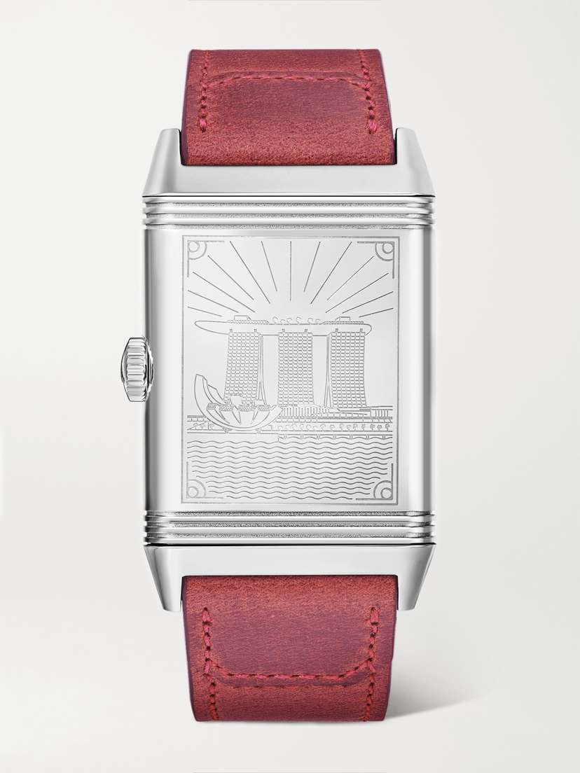 Jaeger-LeCoultre Reverso Classic Singapore Limited Edition Hand-wound 45.6mm Stainless Steel And Leather Watch