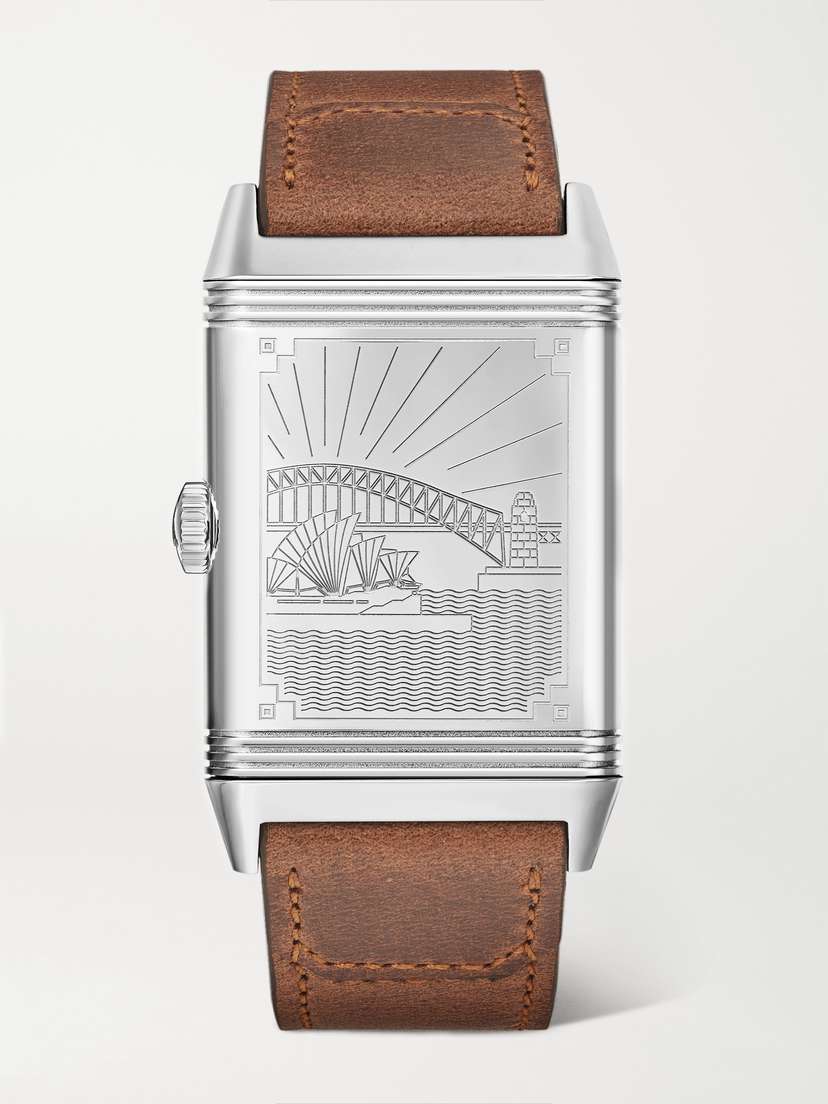 Jaeger-LeCoultre Reverso Classic Sydney Limited Edition Hand-wound 45.6mm Stainless Steel And Leather Watch