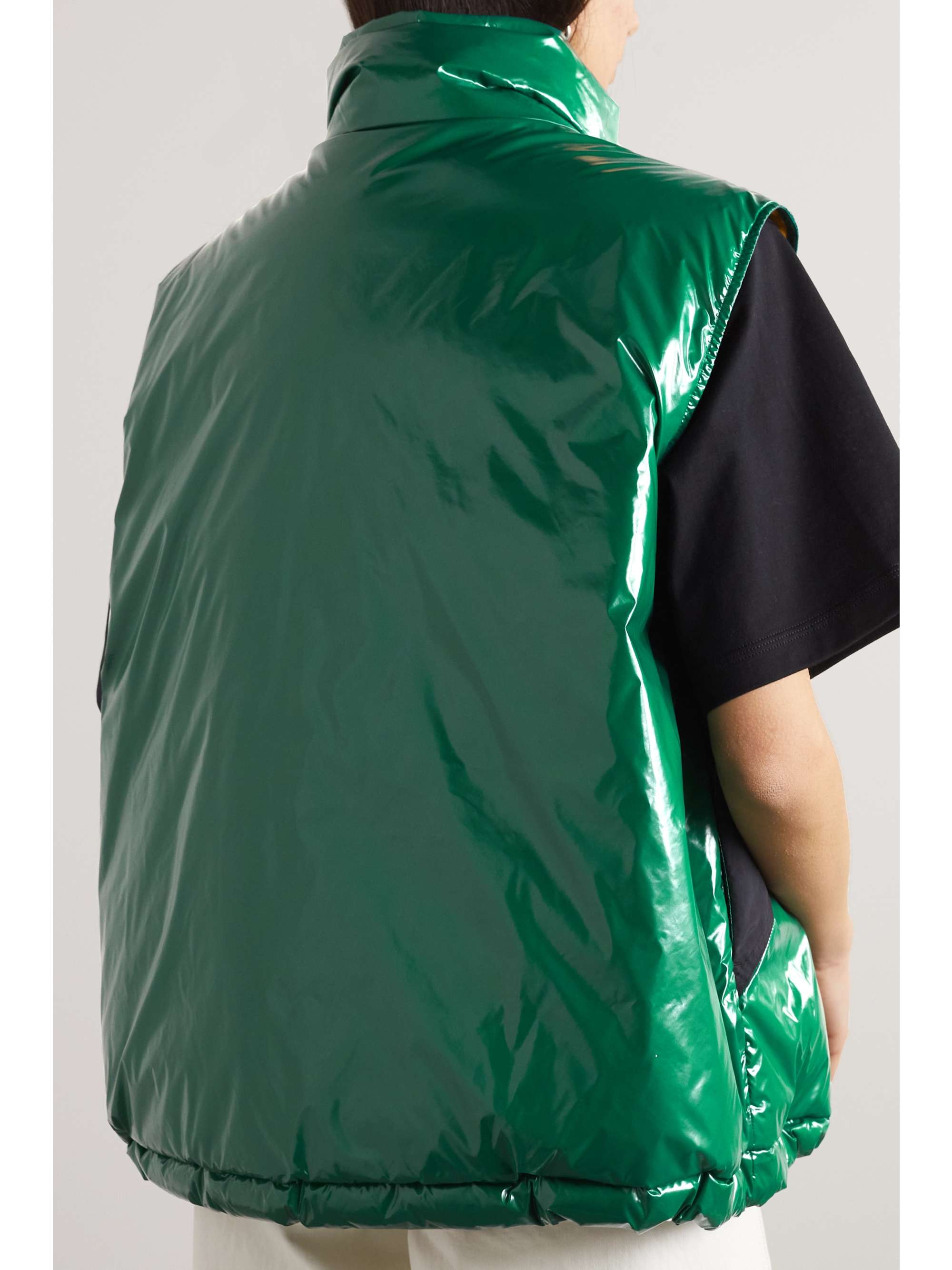 MONCLER GENIUS + Alicia Keys Chelsea oversized paneled glossed-shell down vest