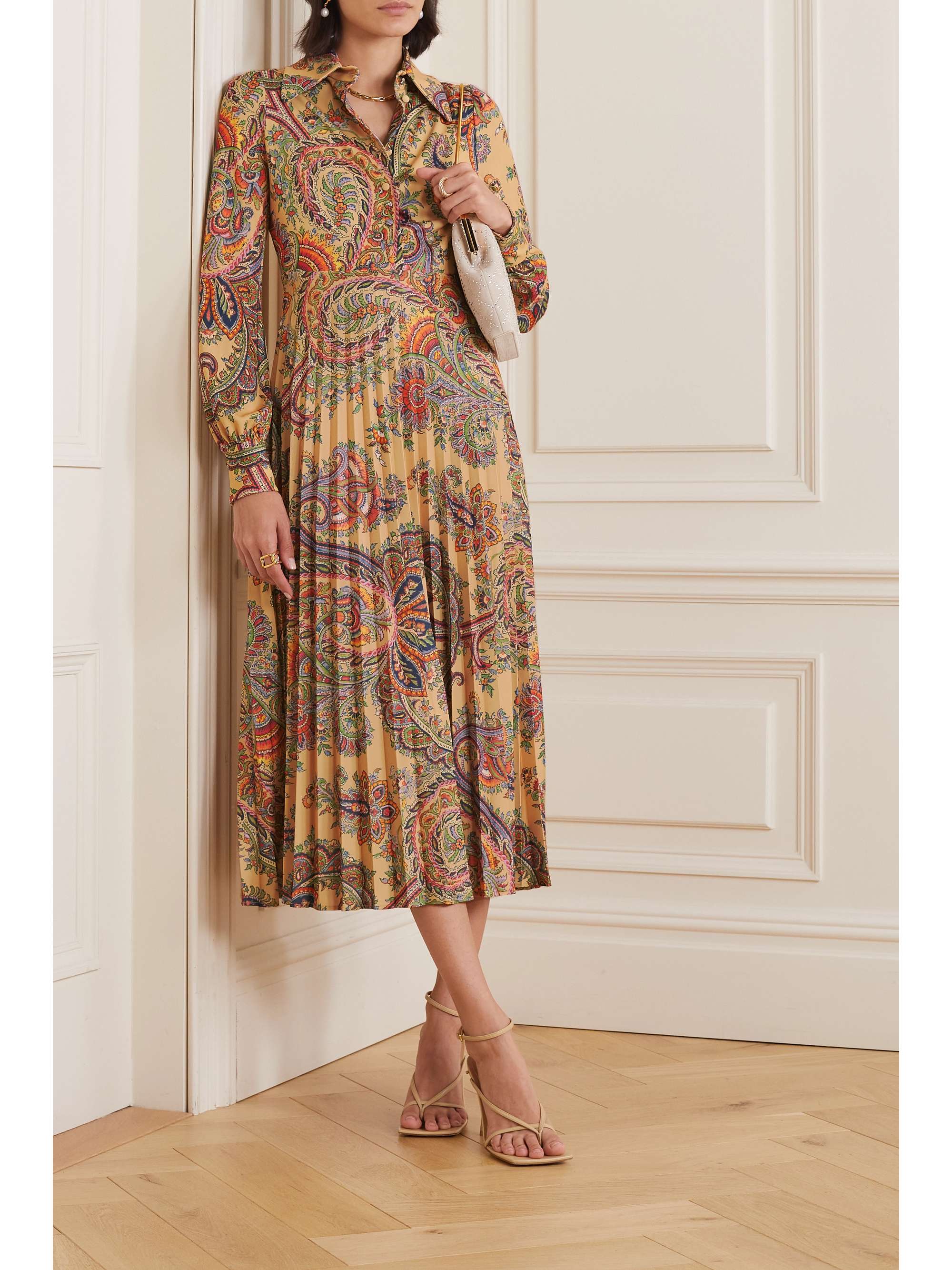 ETRO Paisley-print cotton-blend poplin mini shirt dress