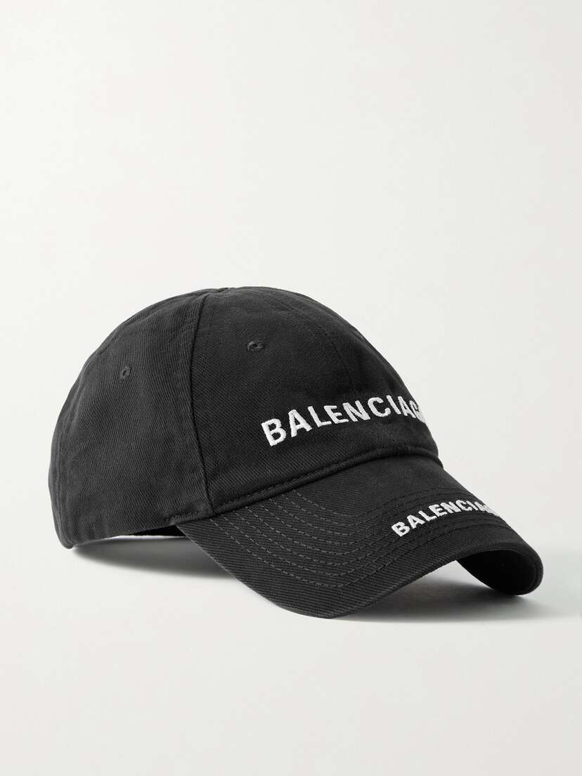 Balenciaga Embroidered Cotton-twill Baseball Cap