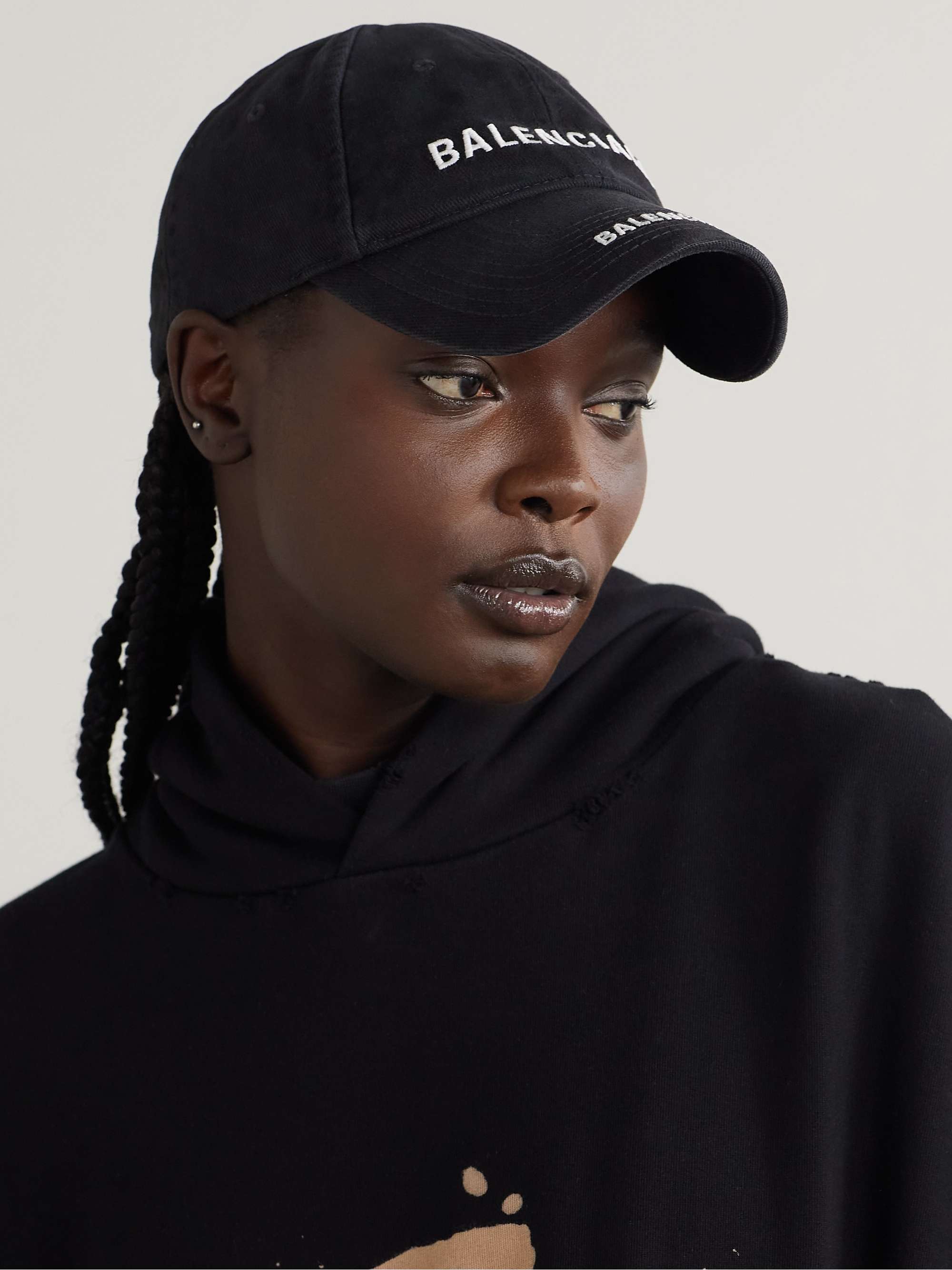 BALENCIAGA Embroidered cotton-twill baseball cap | NET-A-PORTER