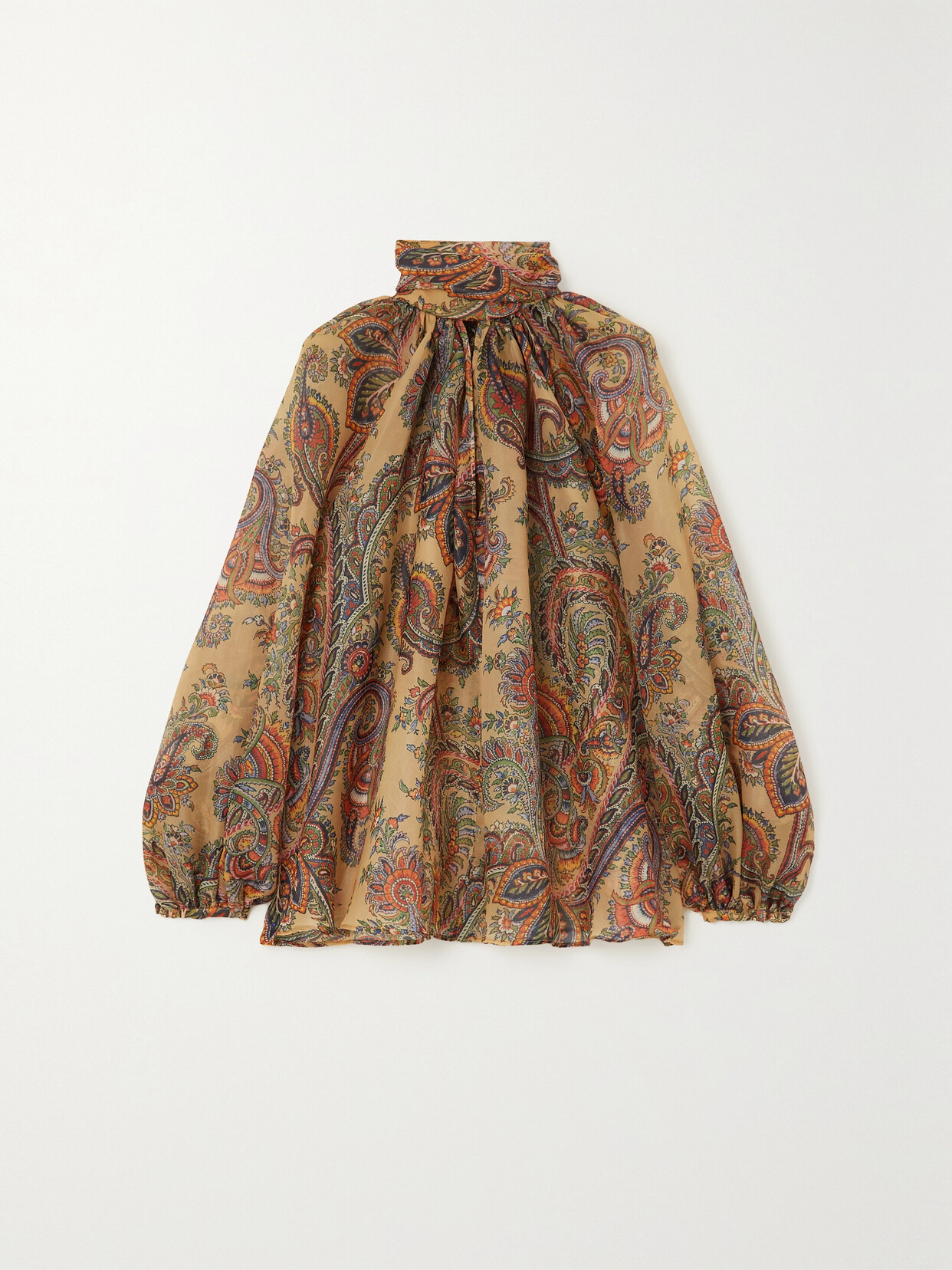 Etro - Paisley-print Organza Blouse - Neutrals