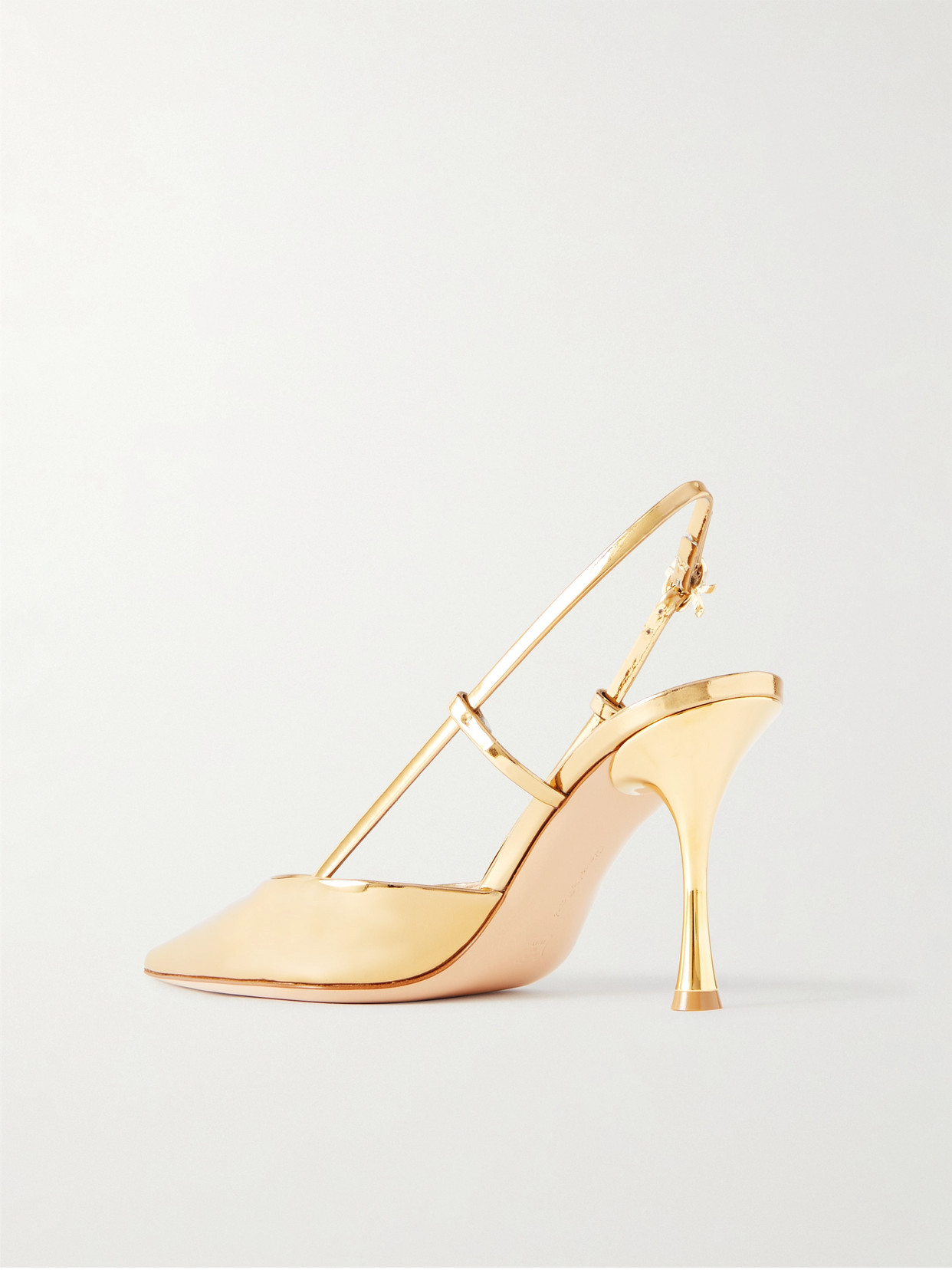 Ascent 85 Mirrored-Leather Slingback