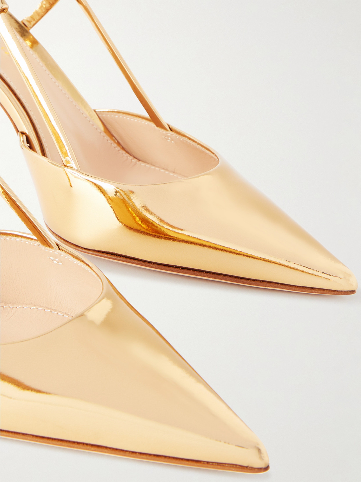 Ascent 85 Mirrored-Leather Slingback