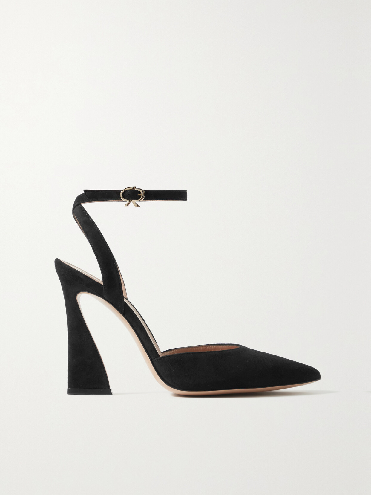 Gianvito Rossi - Aura D'orsay 105 Suede Pumps - Black