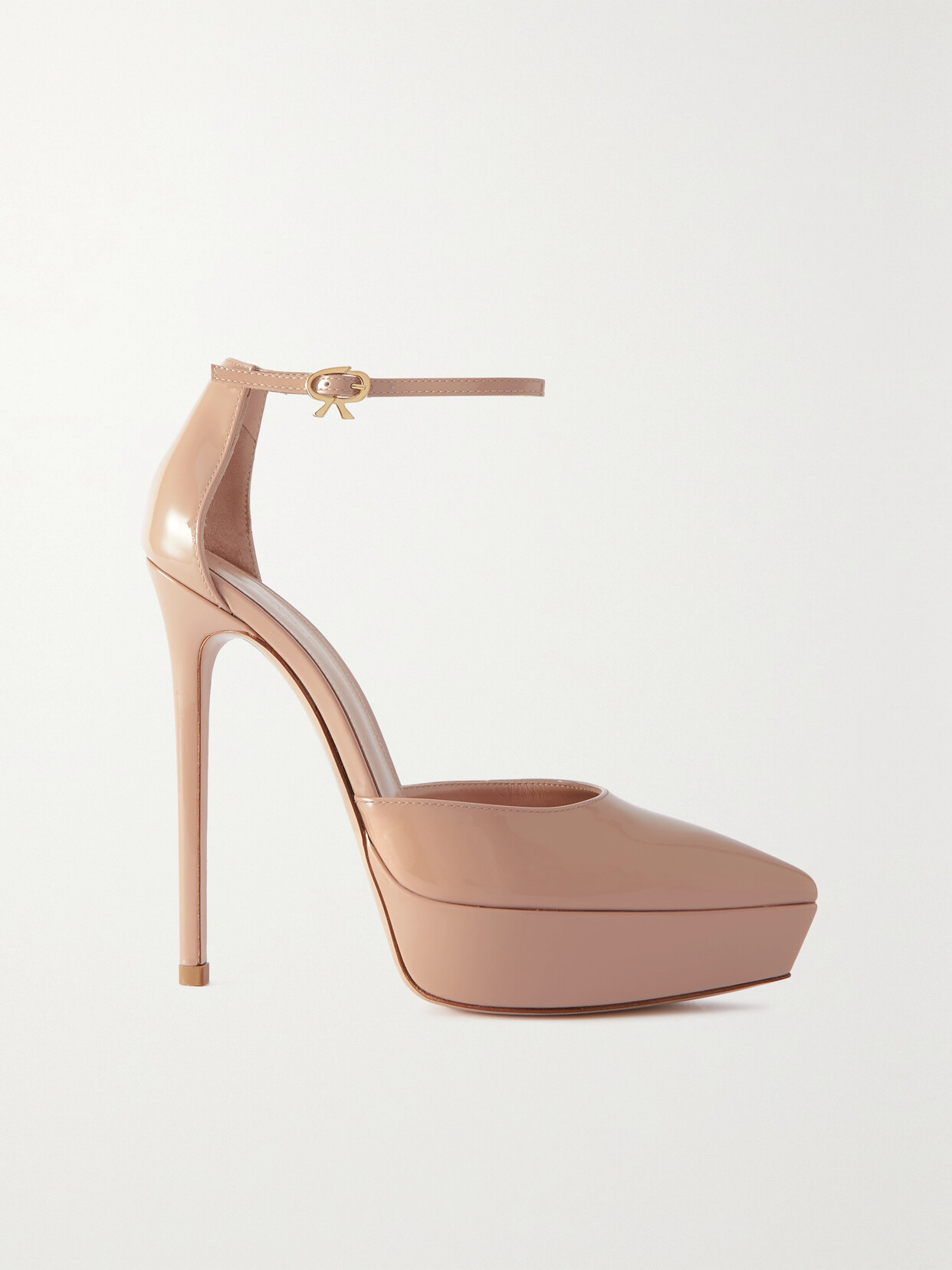 Gianvito Rossi Kasia 105 Patent-leather Platform Pumps - Neutrals