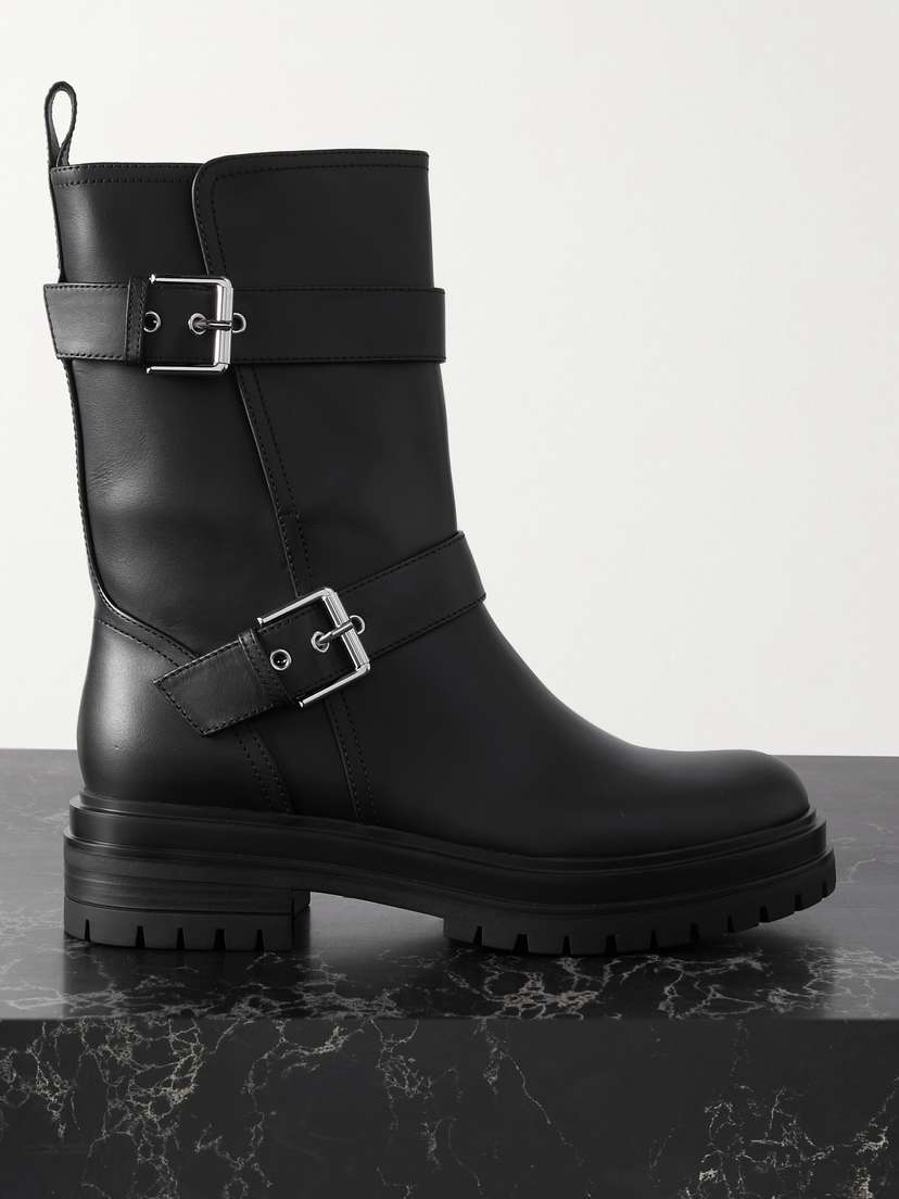 Gianvito Rossi Buckled Leather Boots