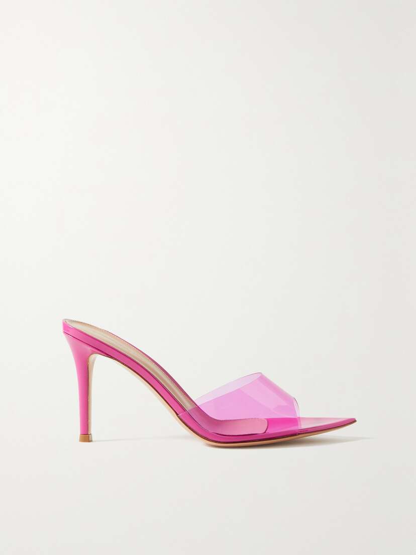 Gianvito Rossi Elle 85 Patent-leather And Pvc Mules