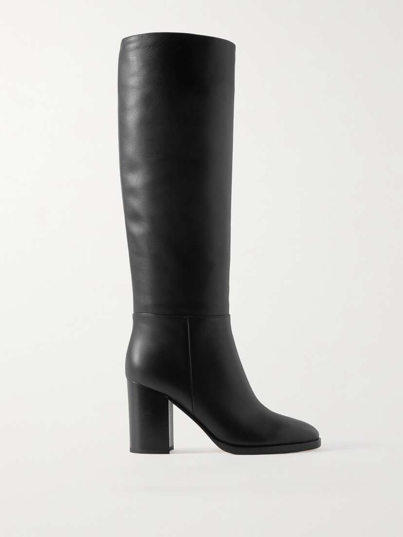 Gianvito Rossi Santiago 85 Leather Knee Boots