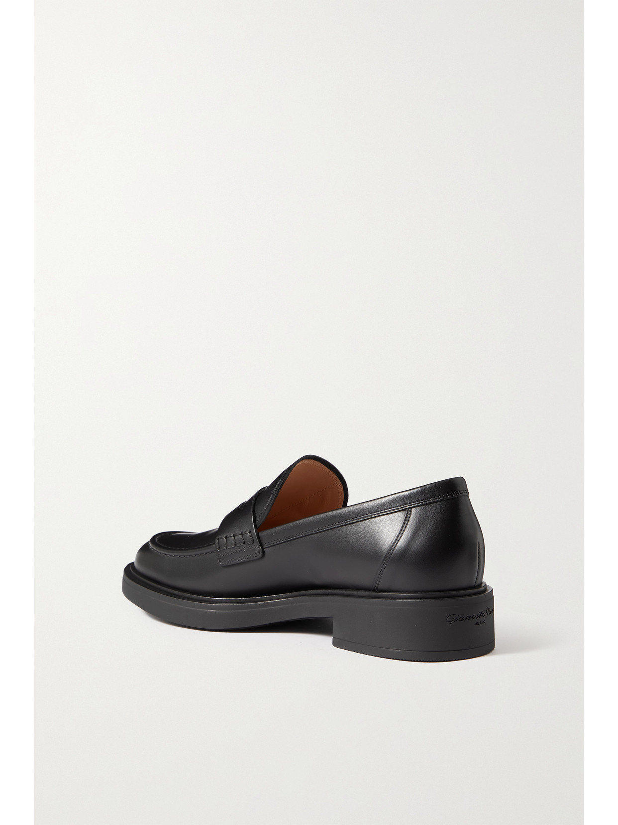 Gianvito Rossi Harris 20 Leather Loafers In Black