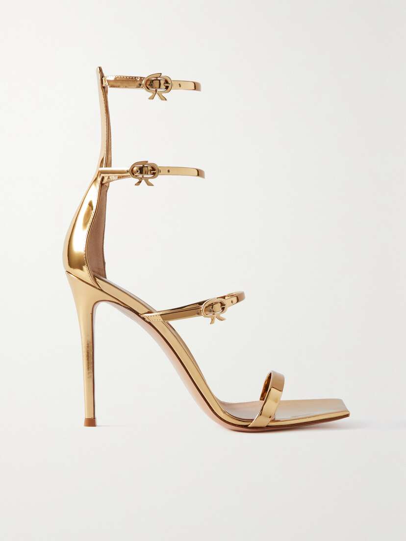 Gianvito Rossi 105 Mirrored Leather Sandals