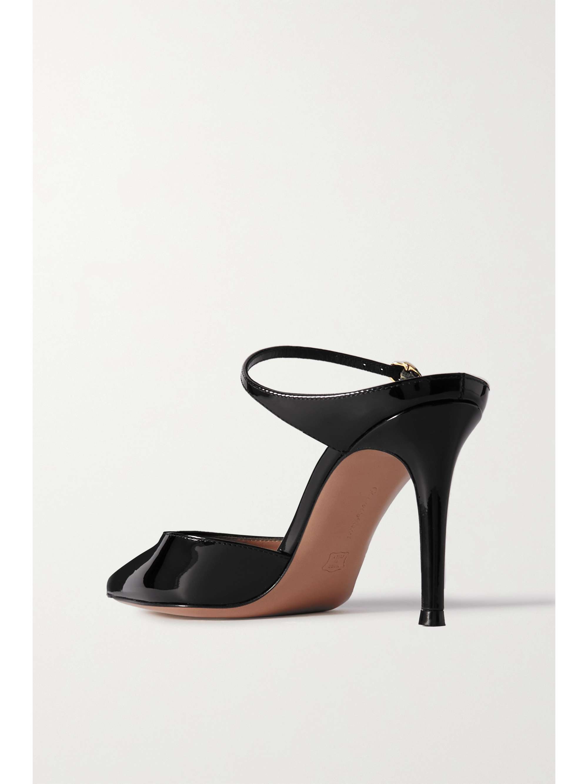 GIANVITO ROSSI Vernice 85 patent-leather mules | NET-A-PORTER