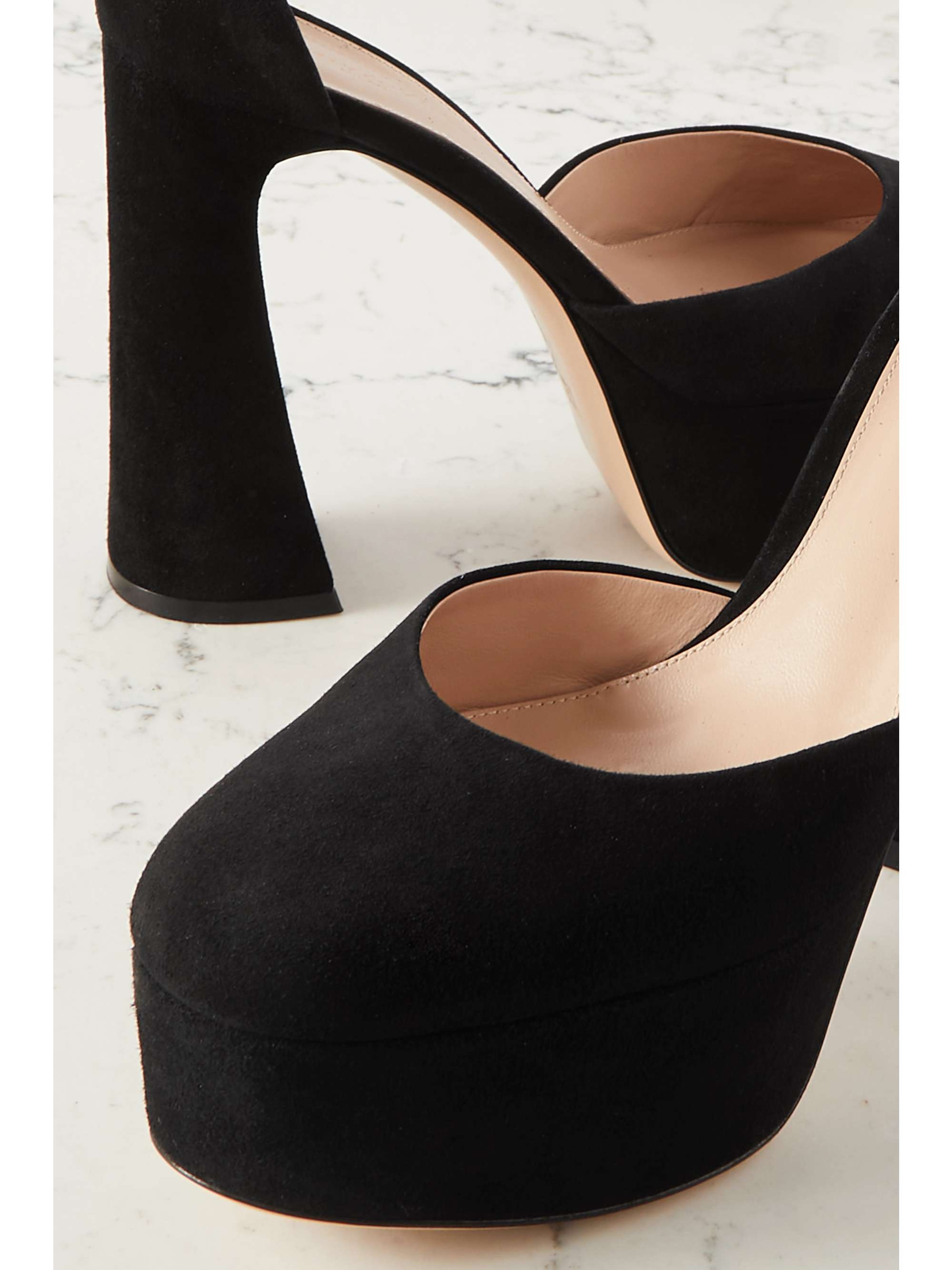 GIANVITO ROSSI 120 Holly suede platform pumps NETAPORTER
