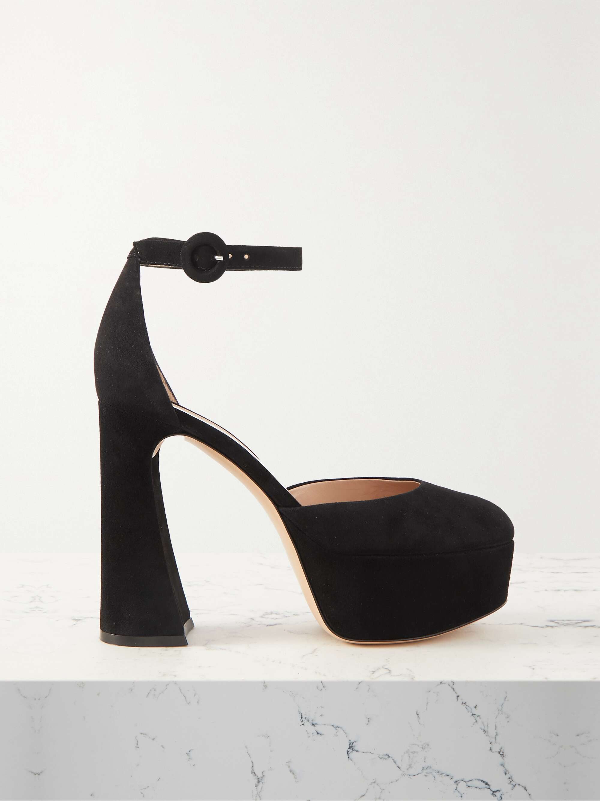 GIANVITO ROSSI 120 Holly suede platform pumps | NET-A-PORTER