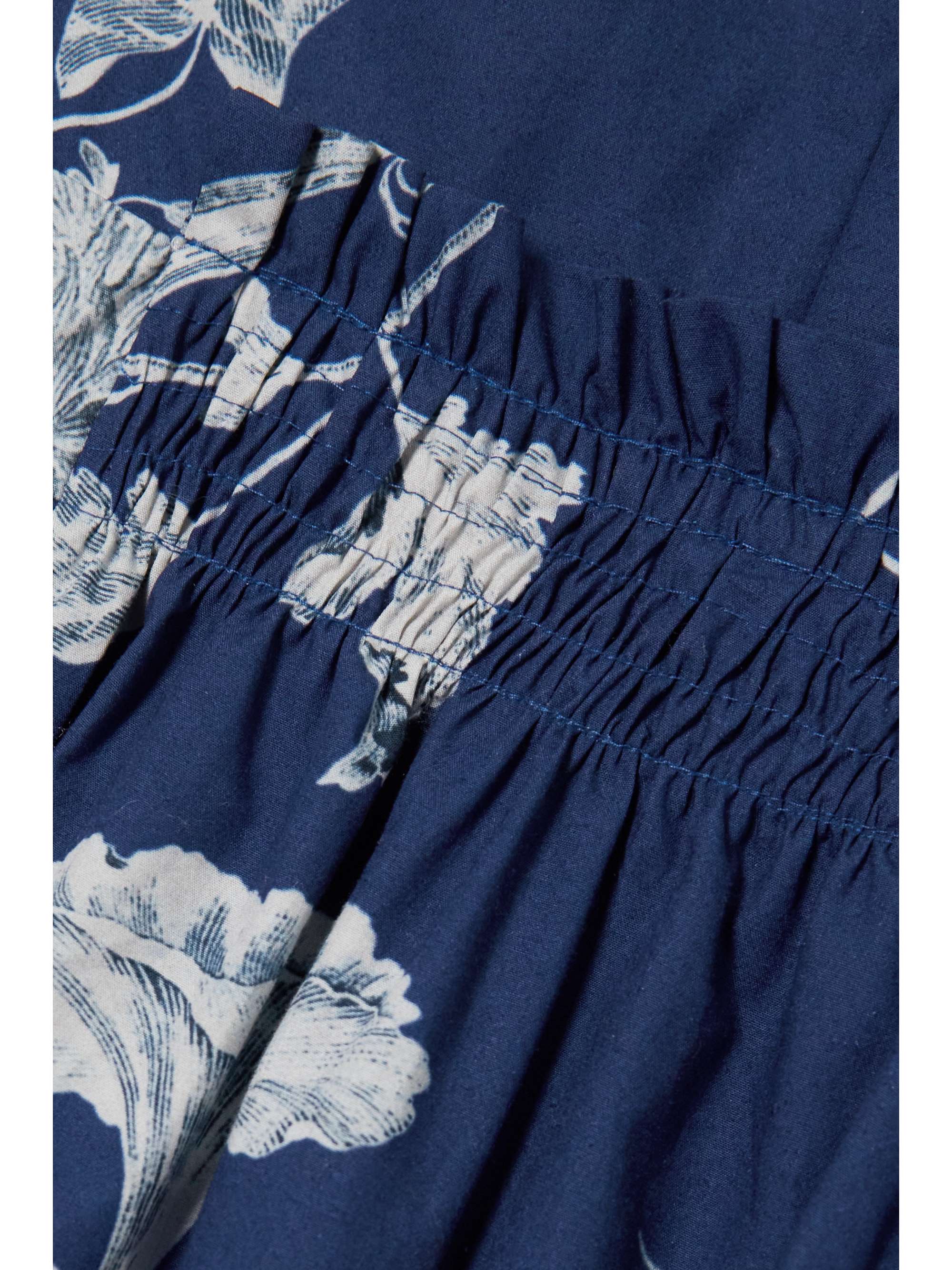 ERDEM Ruffled floral-print cotton-poplin midi dress