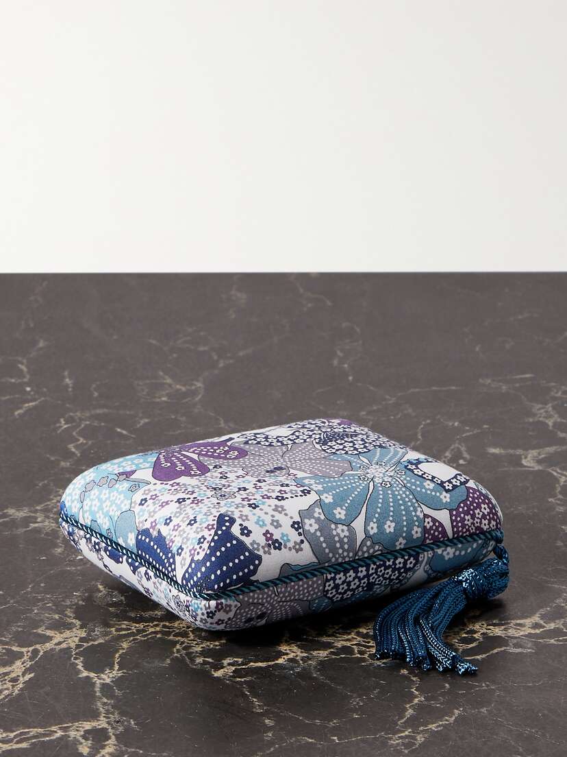 Sophie Bille Brahe Hawaii Small Floral-print Voile And Velvet Jewelry Box
