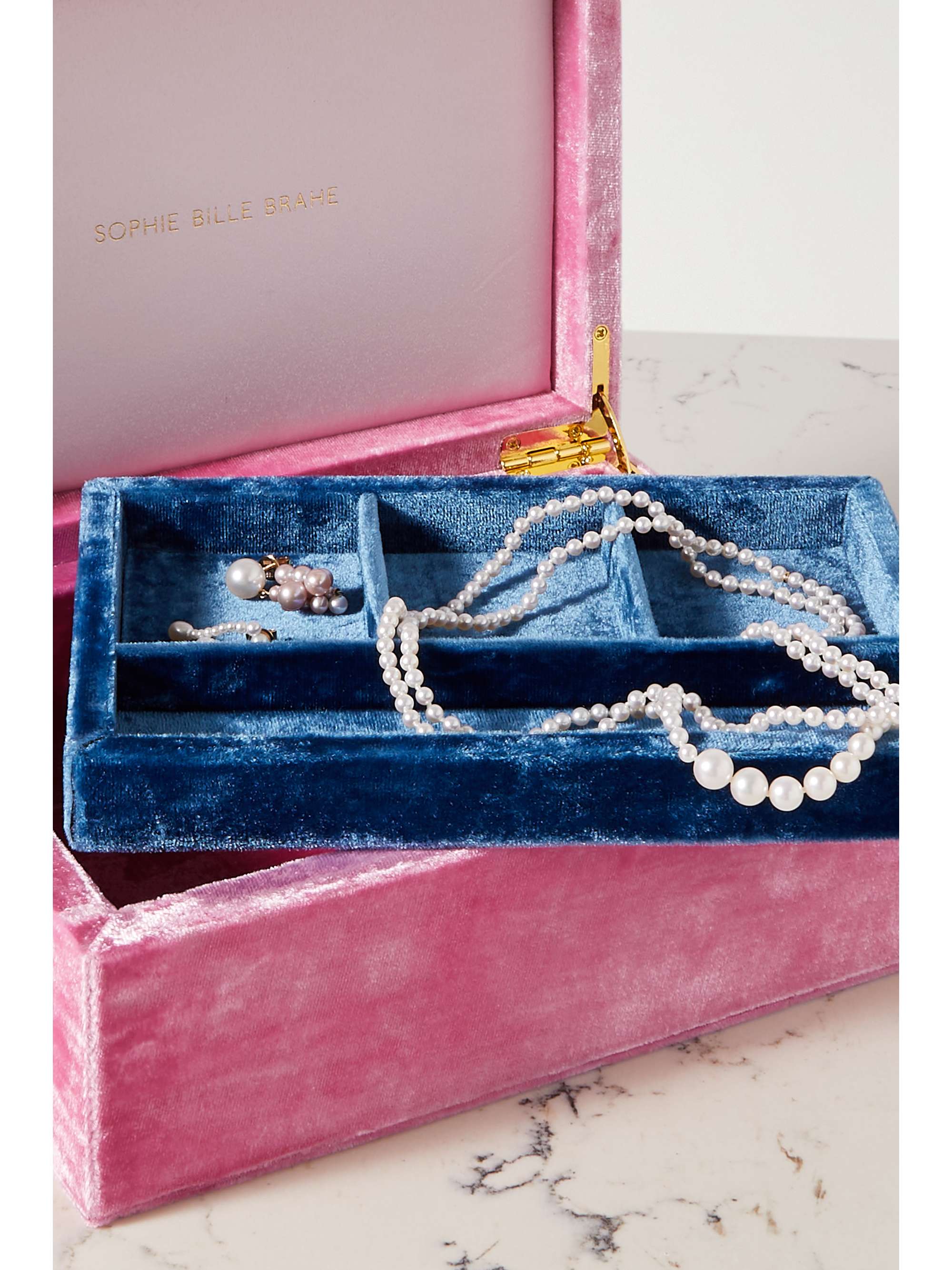 SOPHIE BILLE BRAHE Trésor Grande Miami velvet jewelry box | NET-A-PORTER