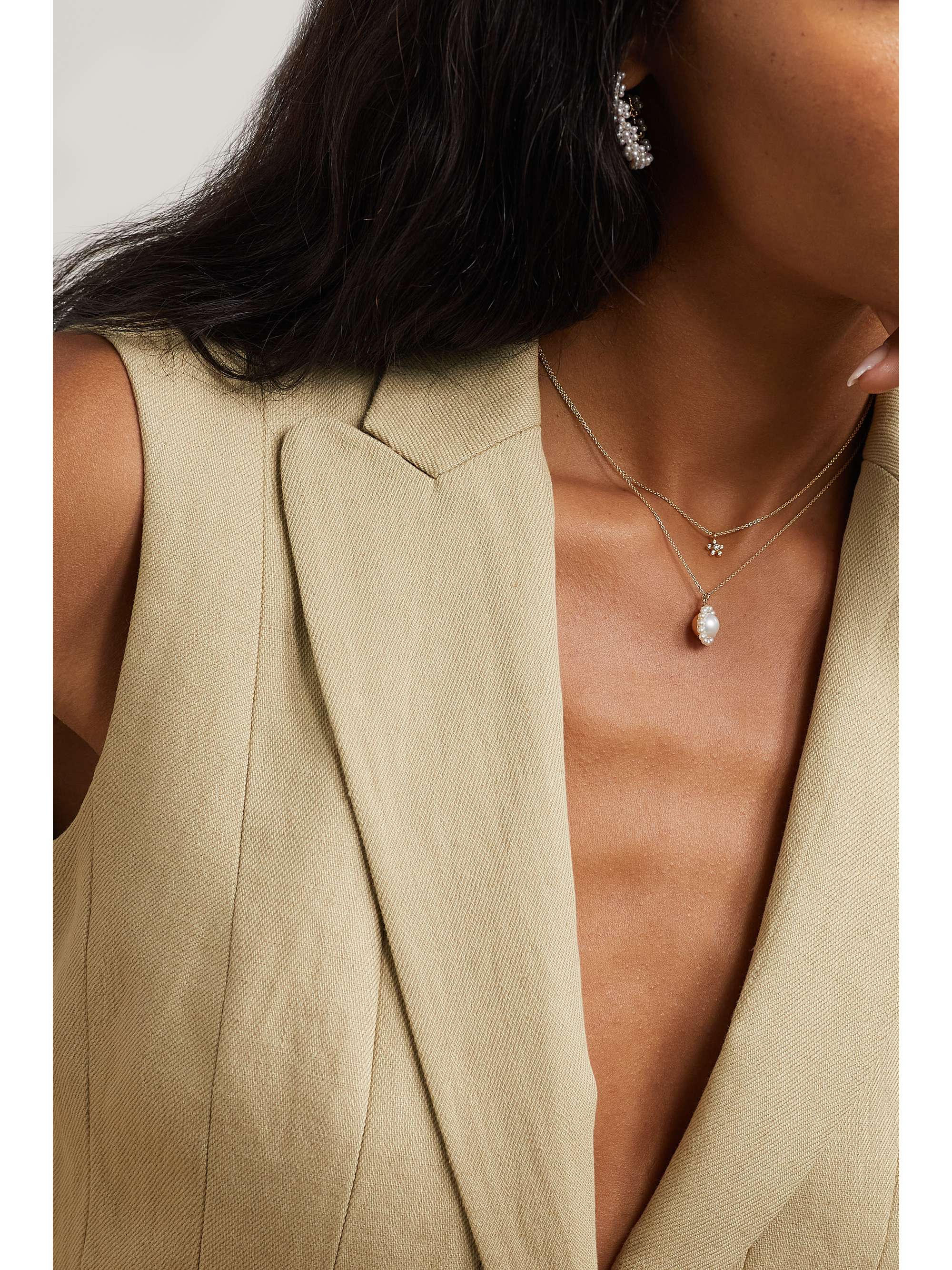 SOPHIE BILLE BRAHE Petit Soleil Simple 18-karat recycled gold diamond necklace