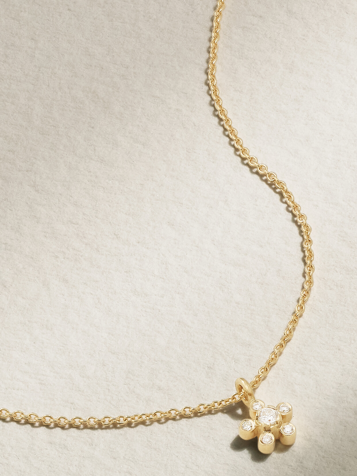 Sophie Bille Brahe - Petit Soleil Simple 18-karat Recycled Gold Diamond Necklace - One size