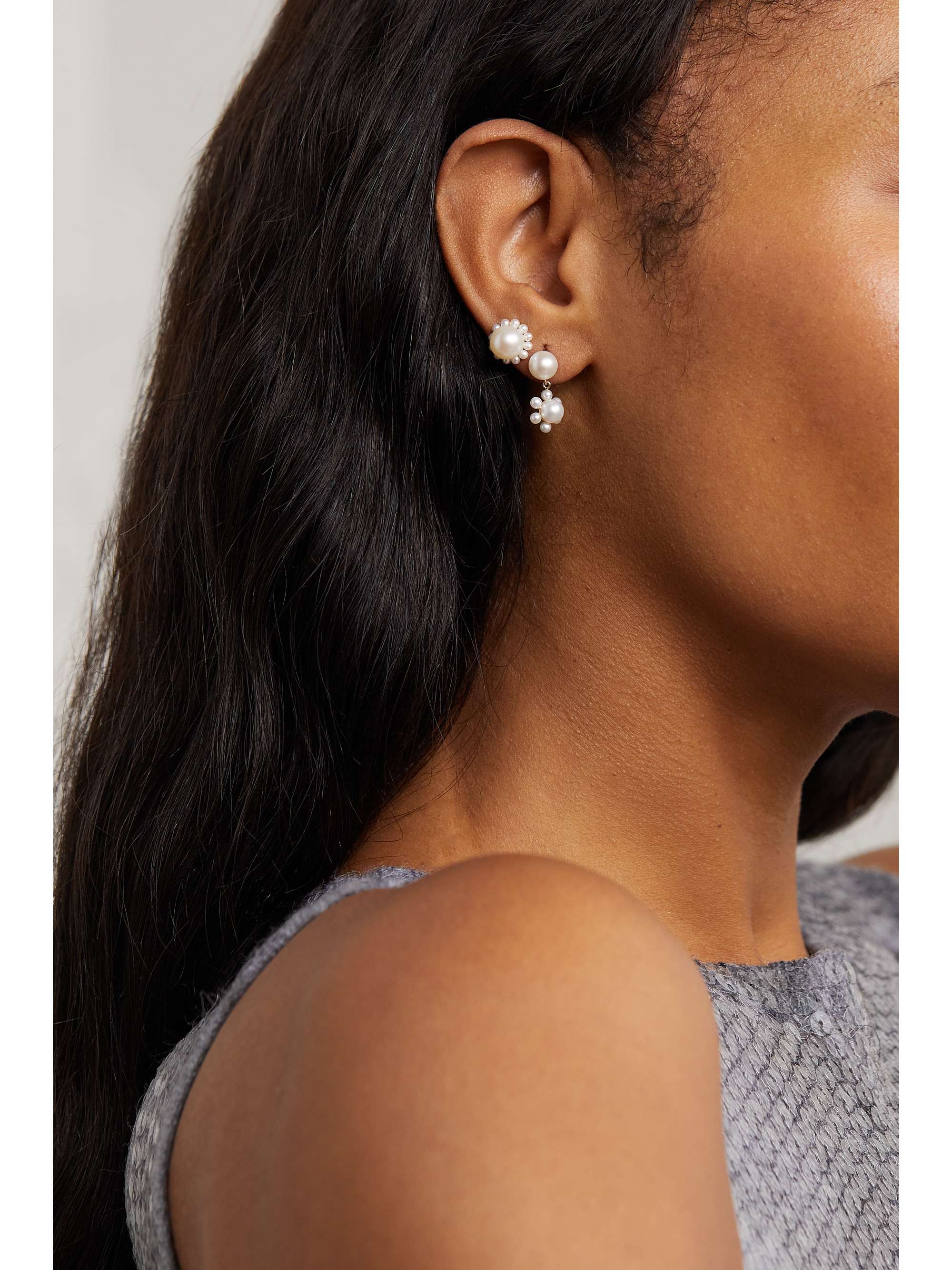 SOPHIE BILLE BRAHE 14Kリサイクルゴールド パール シングルピアス