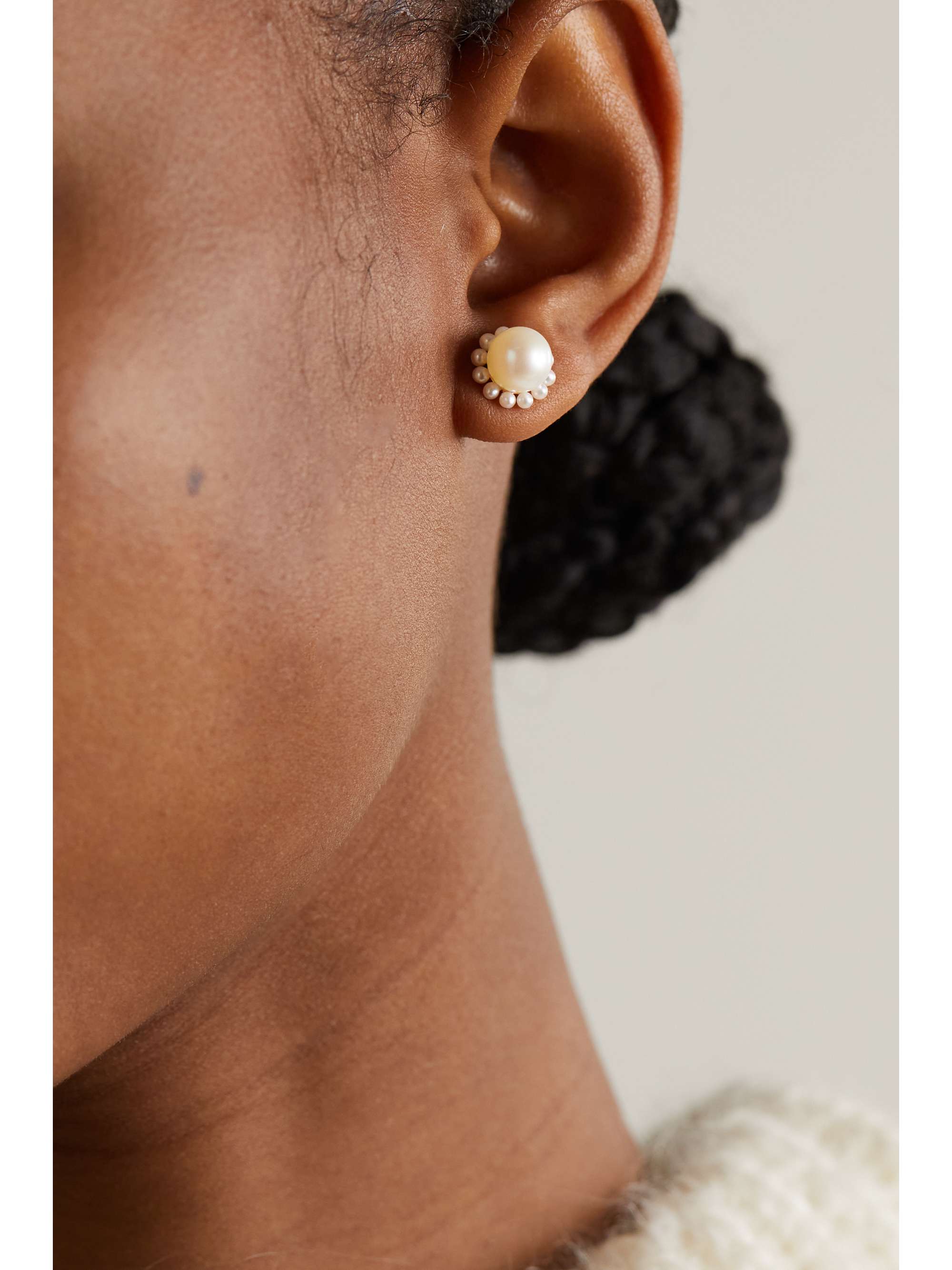 SOPHIE BILLE BRAHE Petite Jeanne 14-karat recycled-gold pearl single earring