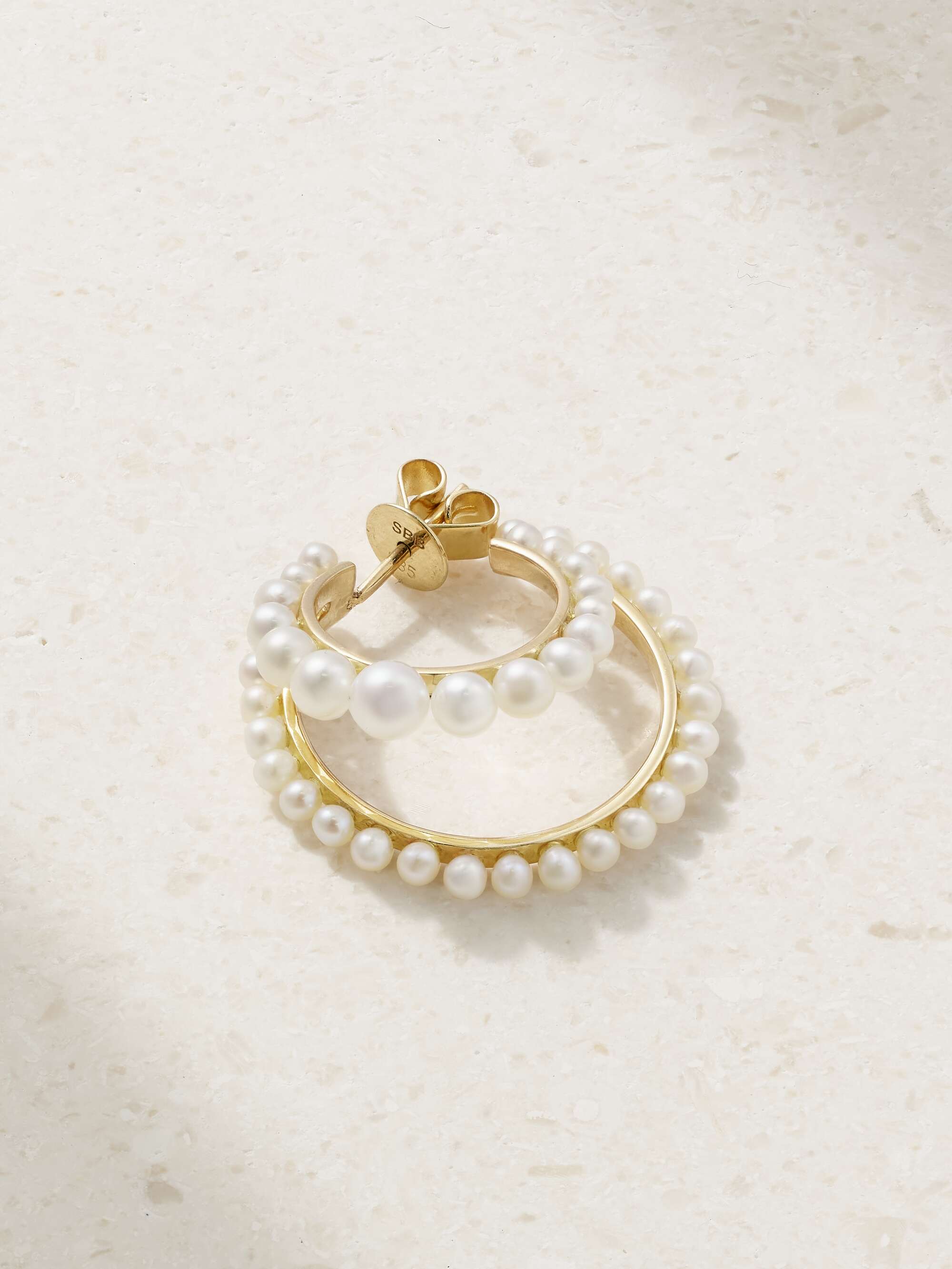 SOPHIE BILLE BRAHE Petite Boucle Perle 14-karat recycled gold pearl ...