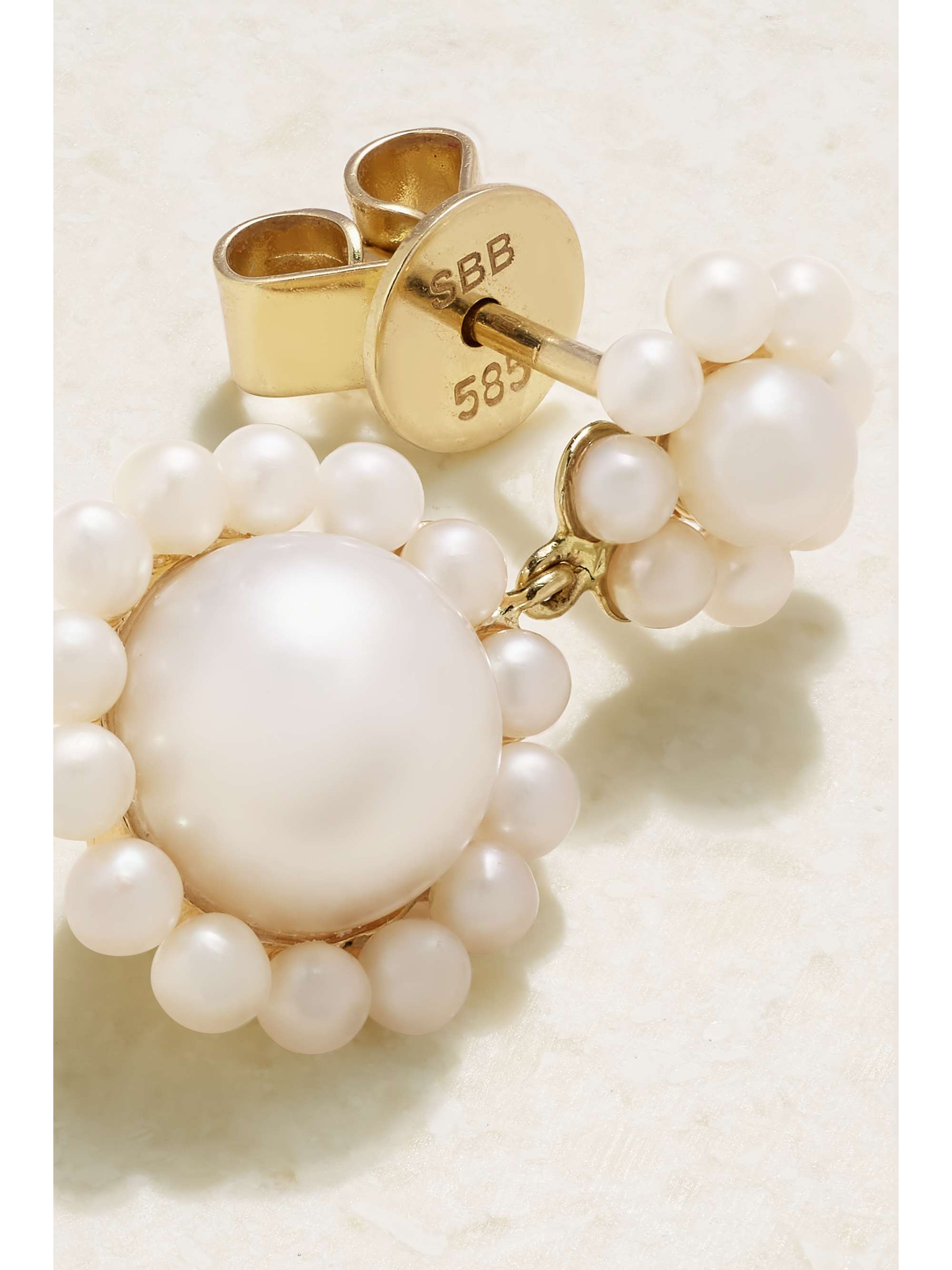 SOPHIE BILLE BRAHE Deux Jeanne 14-karat recycled gold pearl single earring