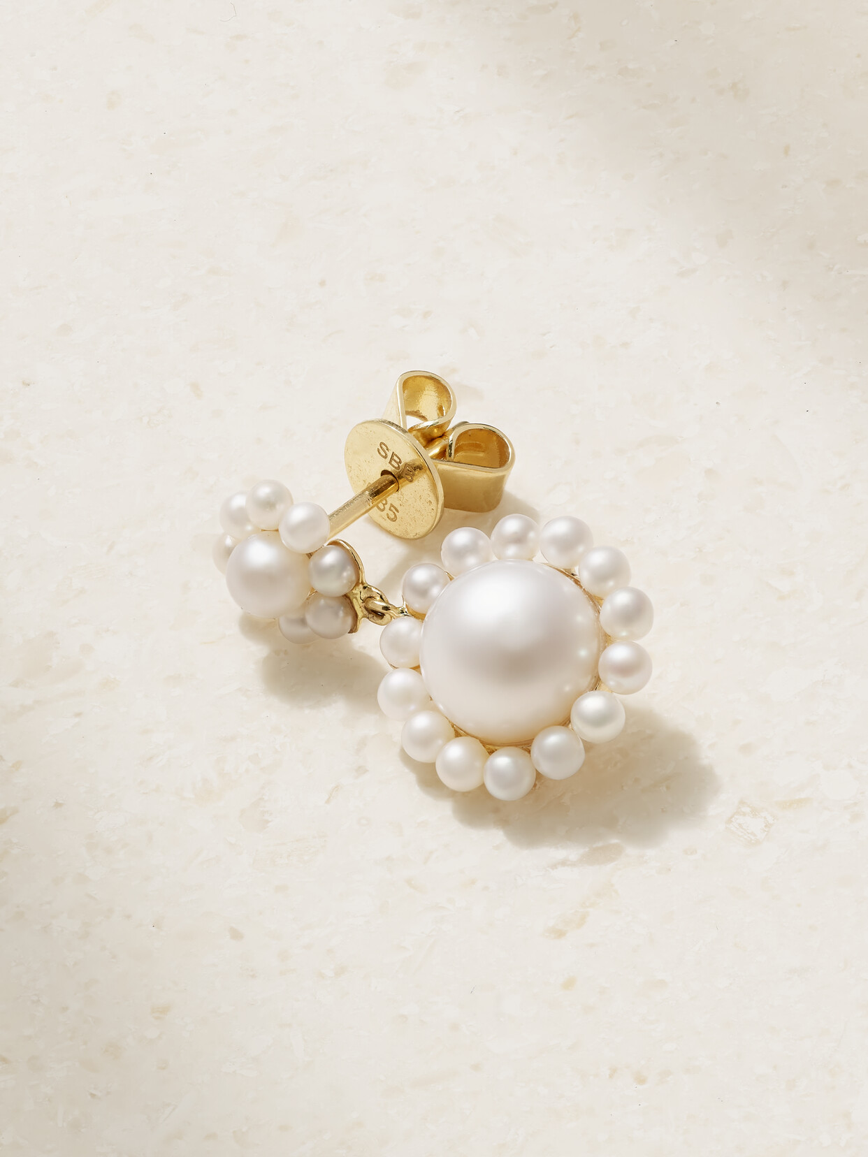 Sophie Bille Brahe Deux Jeanne 14-karat Recycled Gold Pearl Single Earring In White