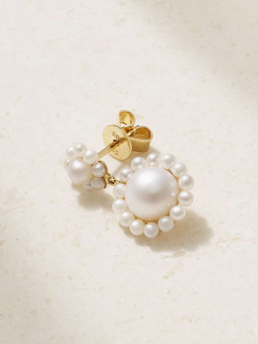 Sophie Bille Brahe Deux Jeanne 14-karat Recycled Gold Pearl Single Earring