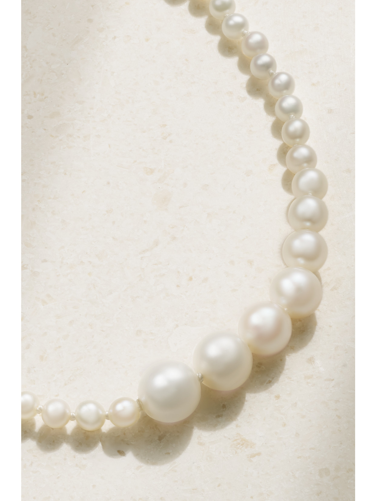 Shop Sophie Bille Brahe Christo 14-karat Recycled Gold Pearl Necklace