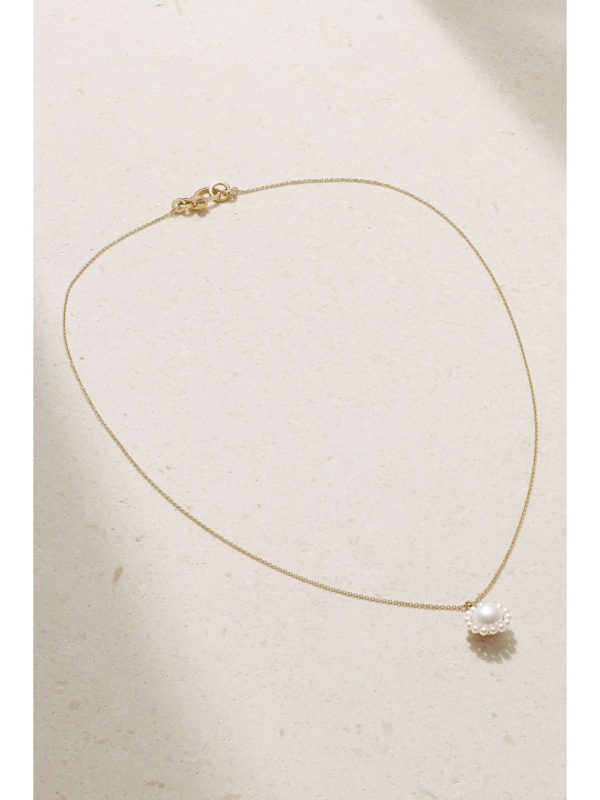 SOPHIE BILLE BRAHE Jeanne Simple 14-karat recycled gold pearl necklace