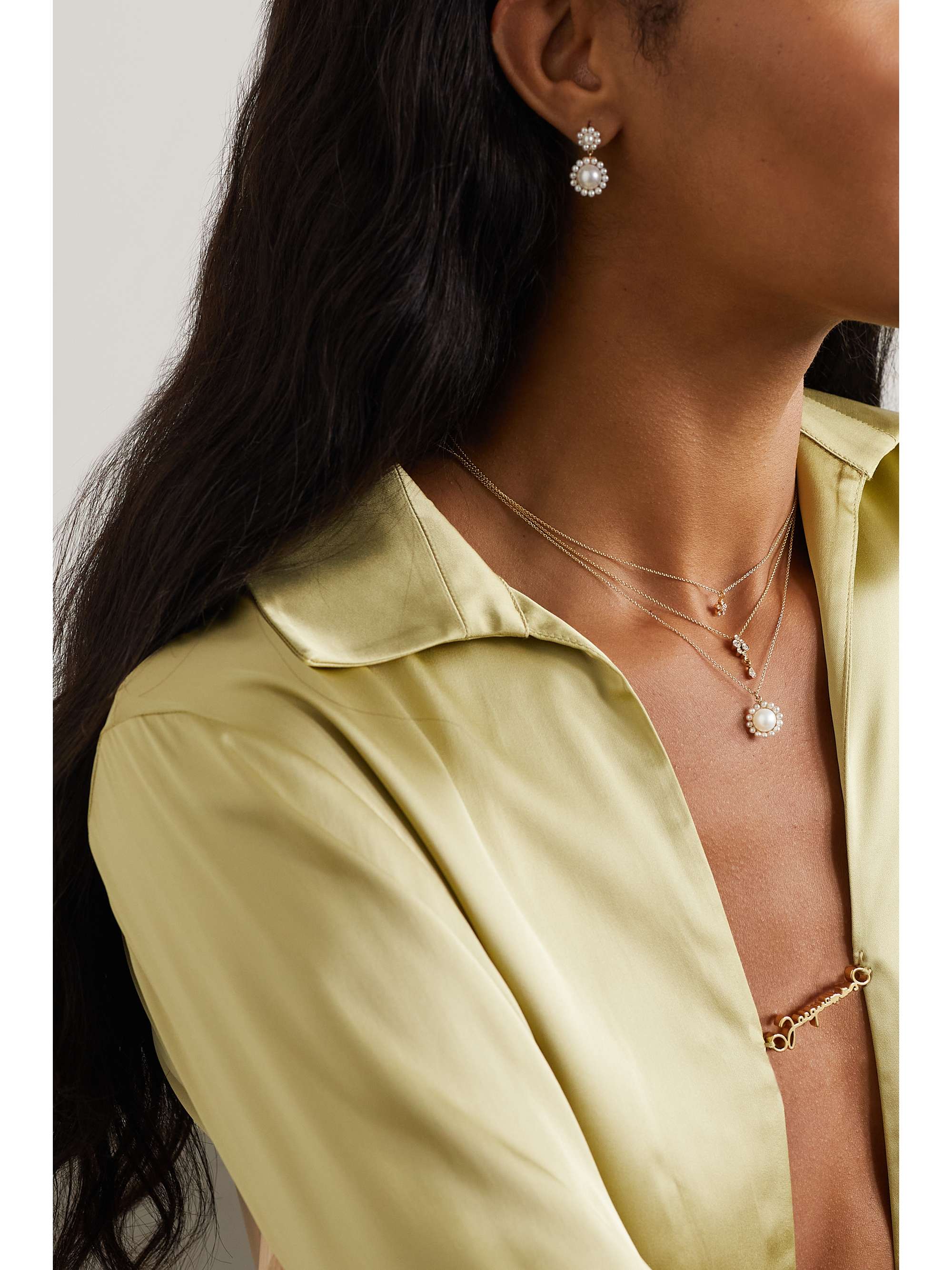SOPHIE BILLE BRAHE Jeanne Simple 14-karat recycled gold pearl necklace