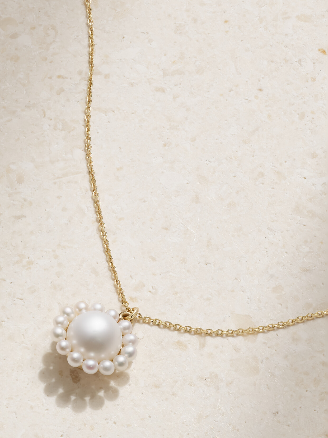 Sophie Bille Brahe Jeanne Simple 14-karat Recycled Gold Pearl Necklace