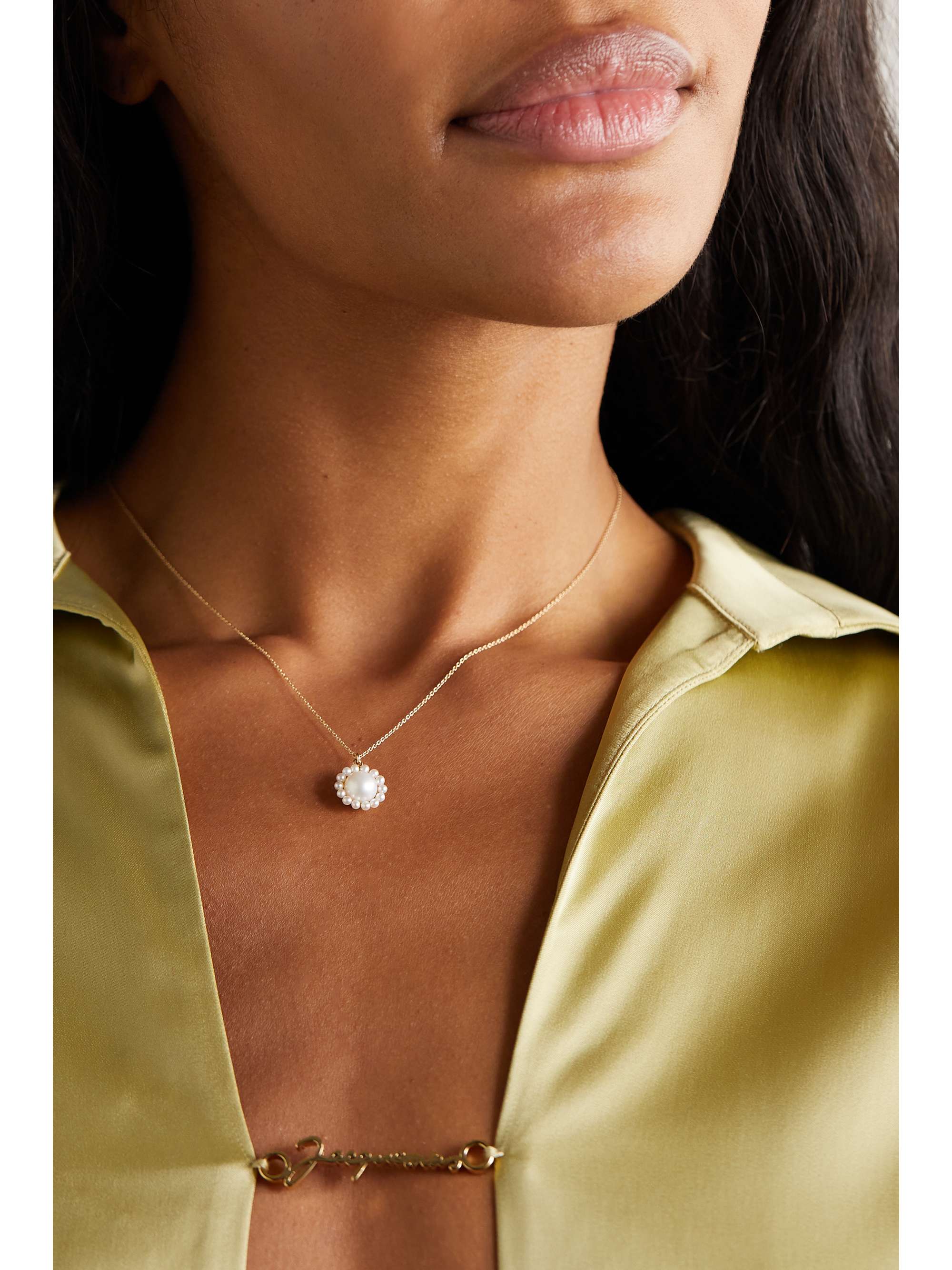 SOPHIE BILLE BRAHE Jeanne Simple 14-karat recycled gold pearl necklace