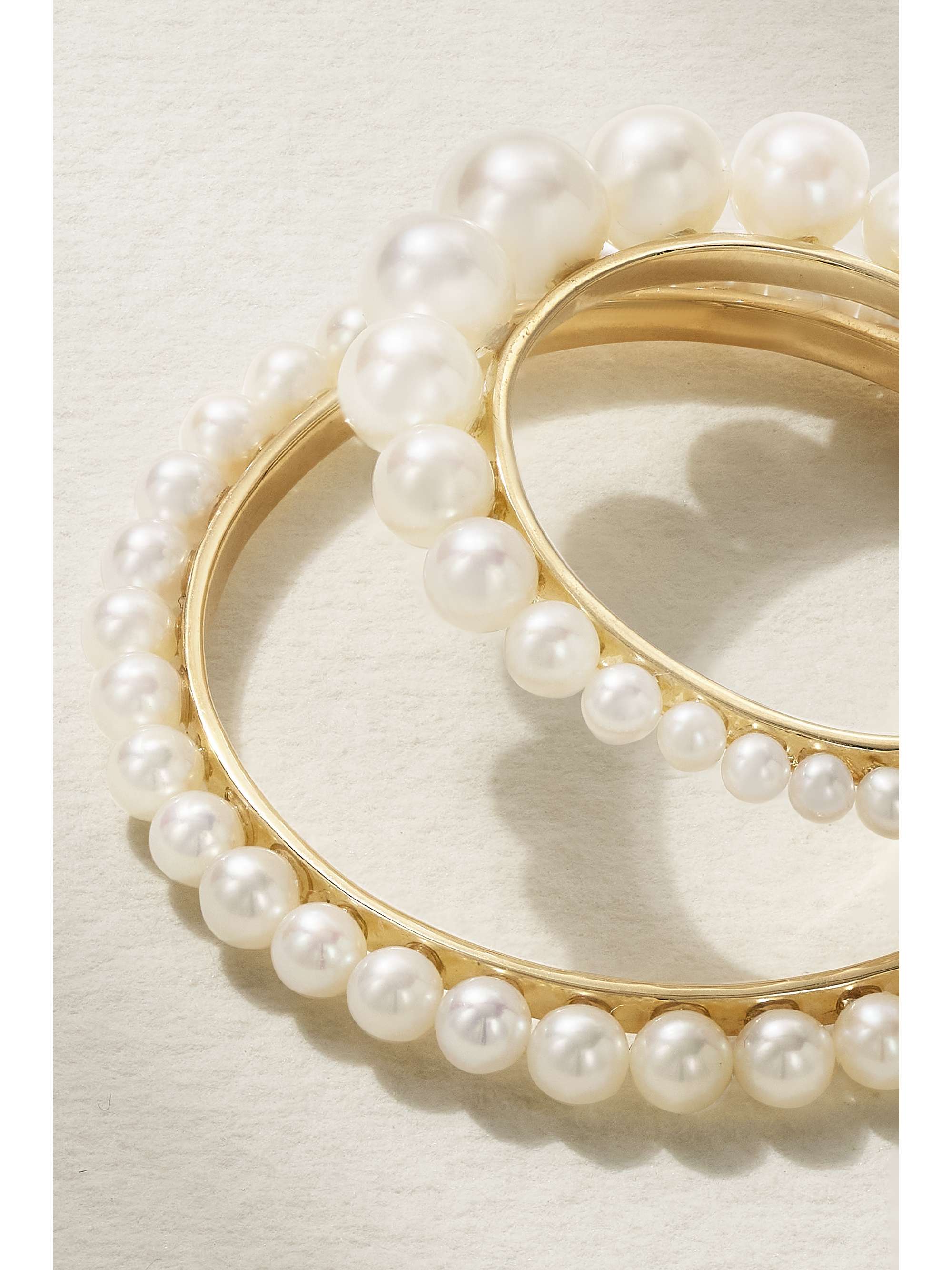 SOPHIE BILLE BRAHE Boucle Perle 14-karat recycled gold pearl single hoop earring