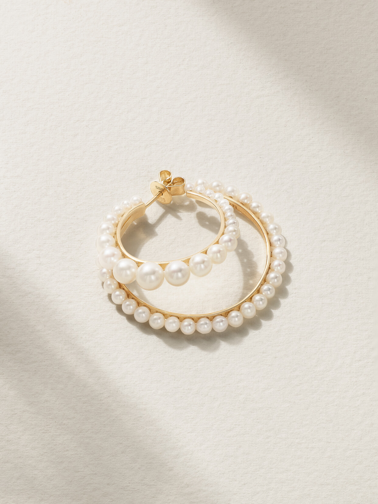 Sophie Bille Brahe - Boucle Perle 14-karat Recycled Gold Pearl Single Hoop Earring - R